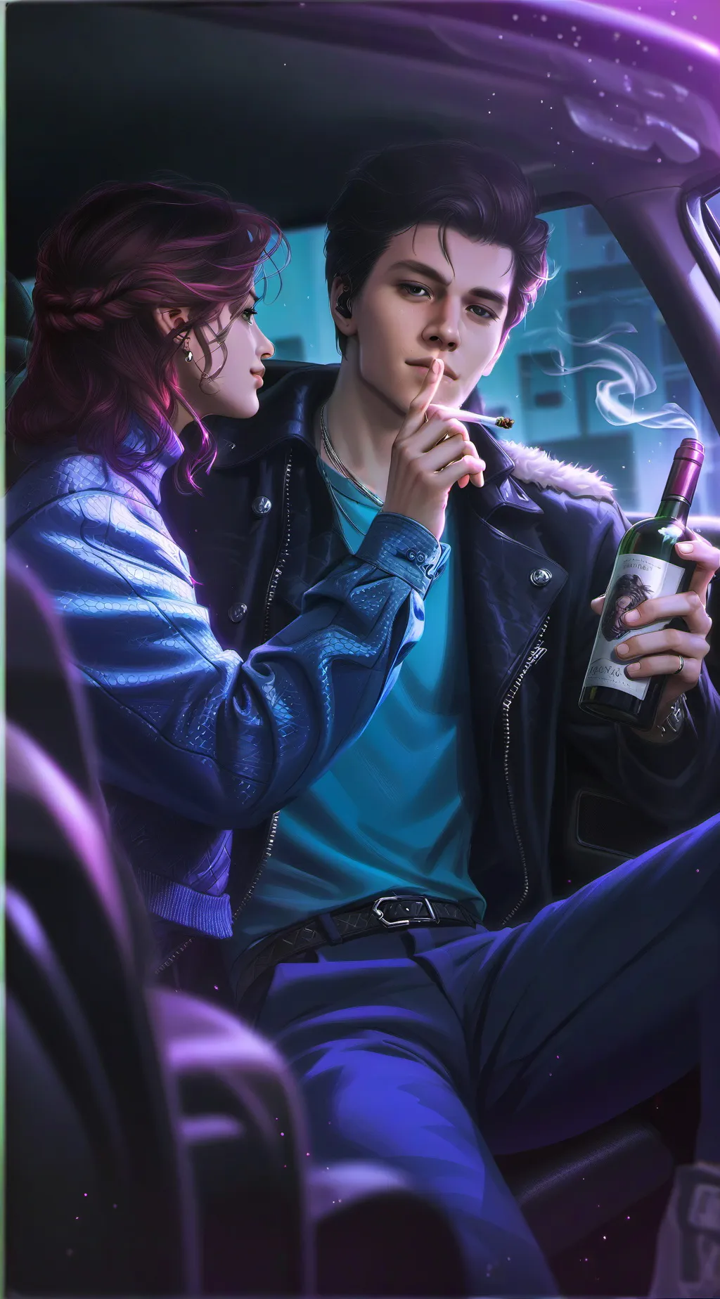 ai character: Vincent Azure background