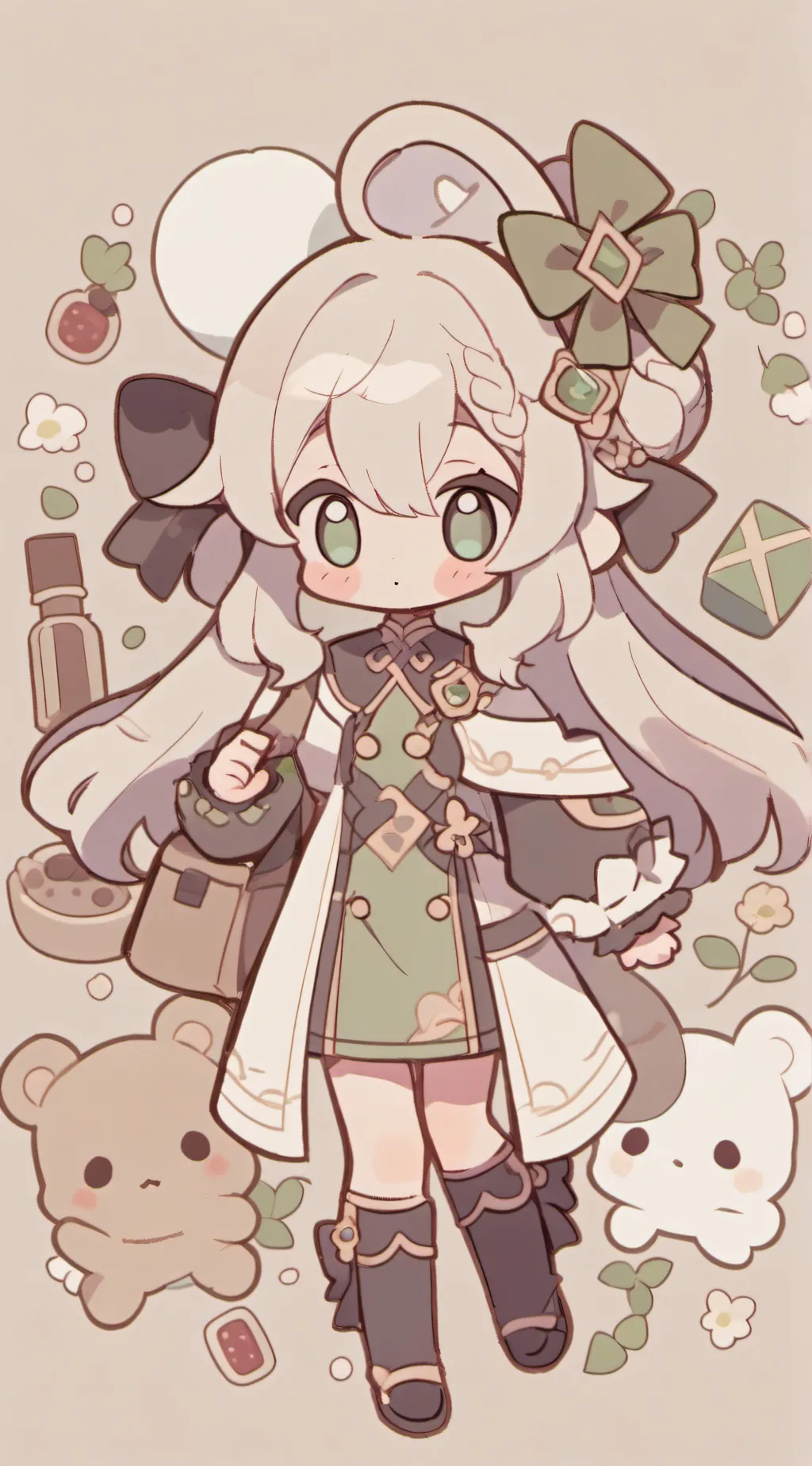 ai character: tv woman background