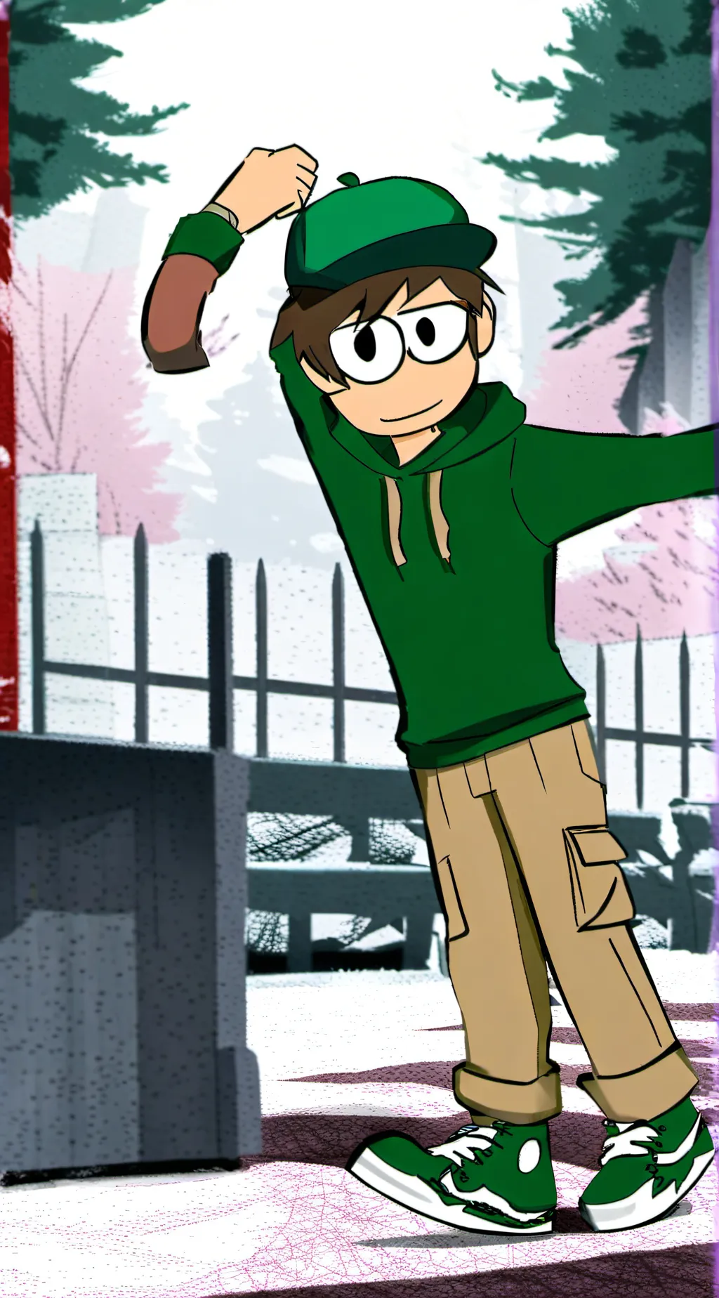ai character: Eddsworld❤️💚💙💜 background