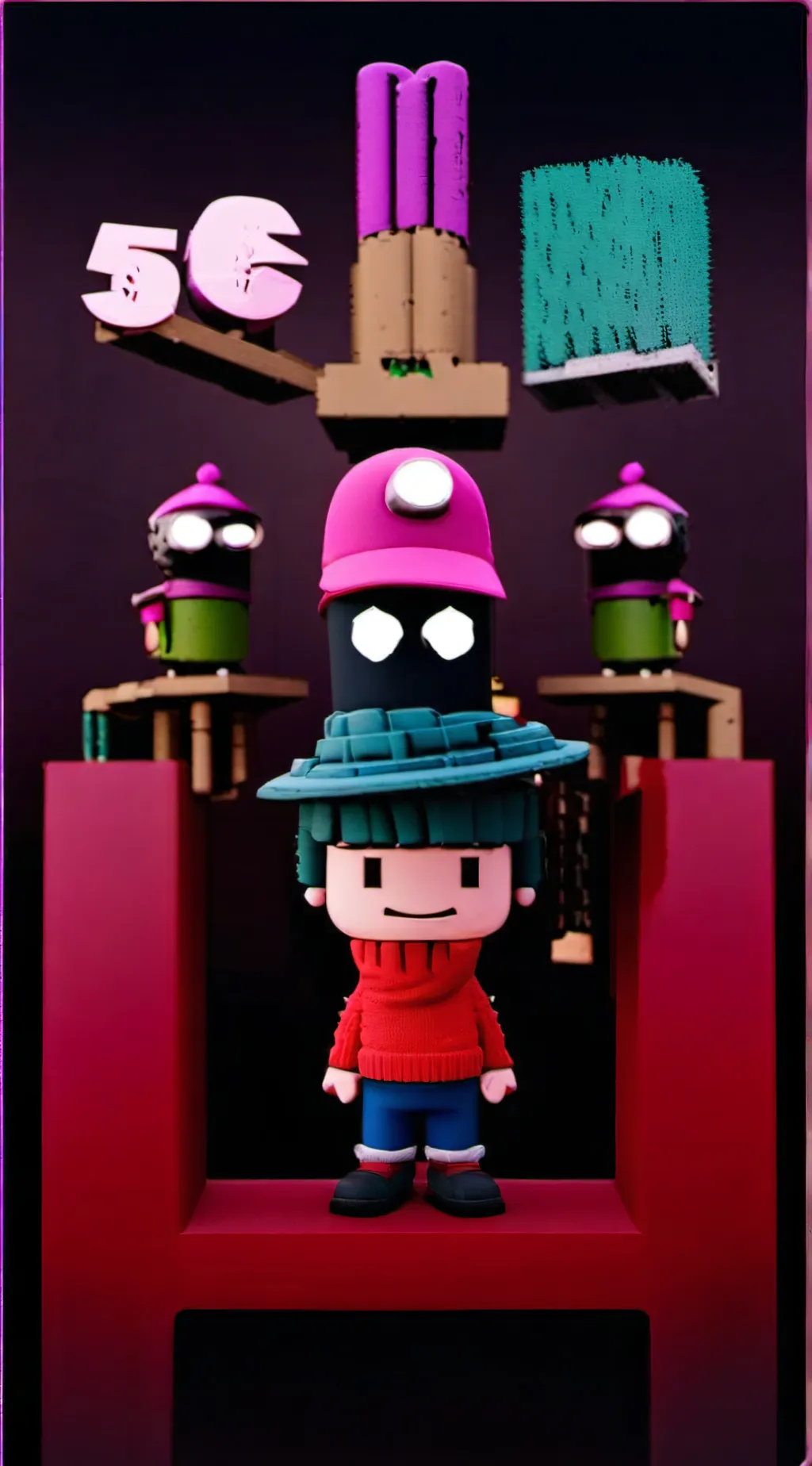 ai character: digital circus background