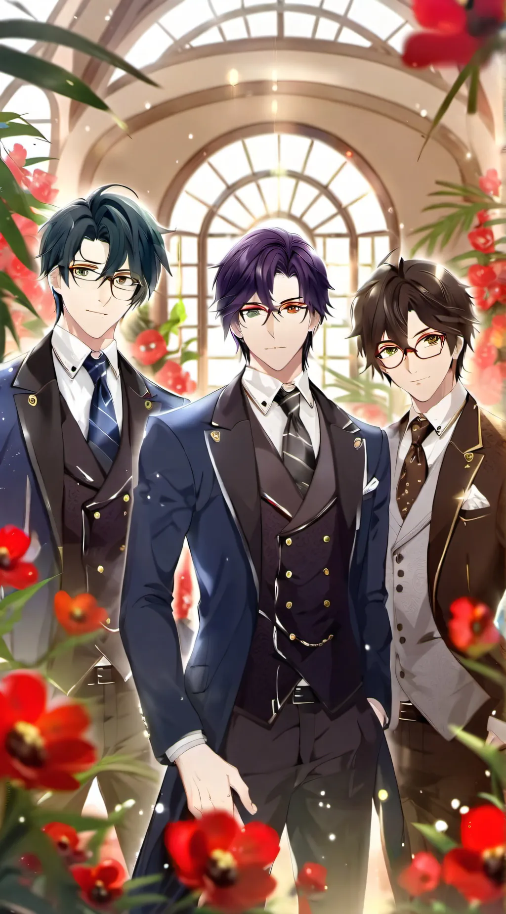 ai character: Alex,Leon,Matthew background