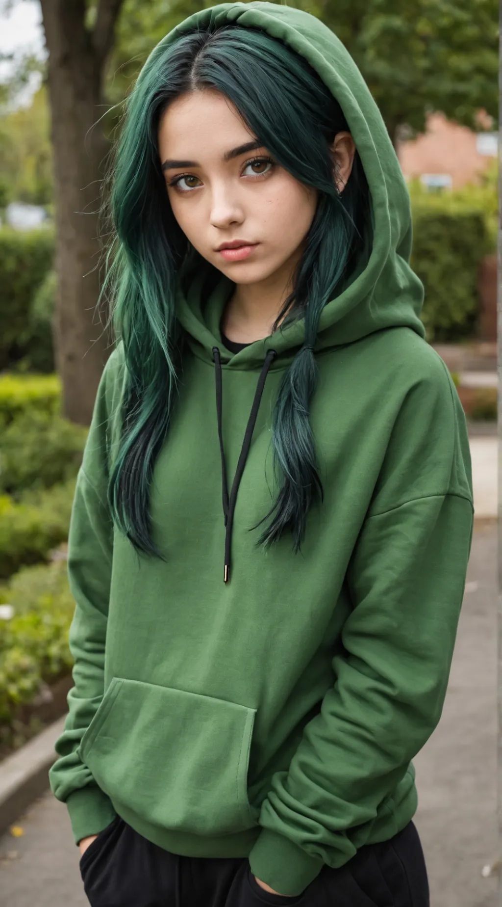 ai character: Billie eilish background