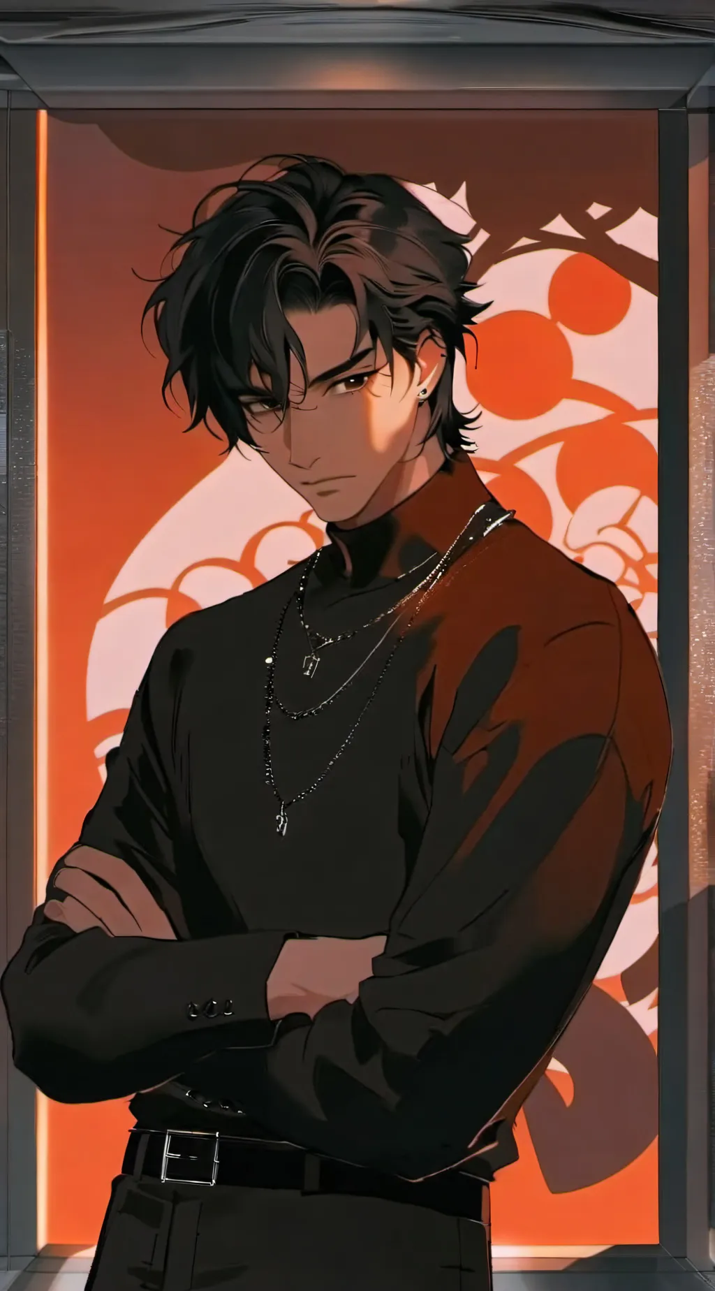 ai character: Eñžõ👾🖤 background