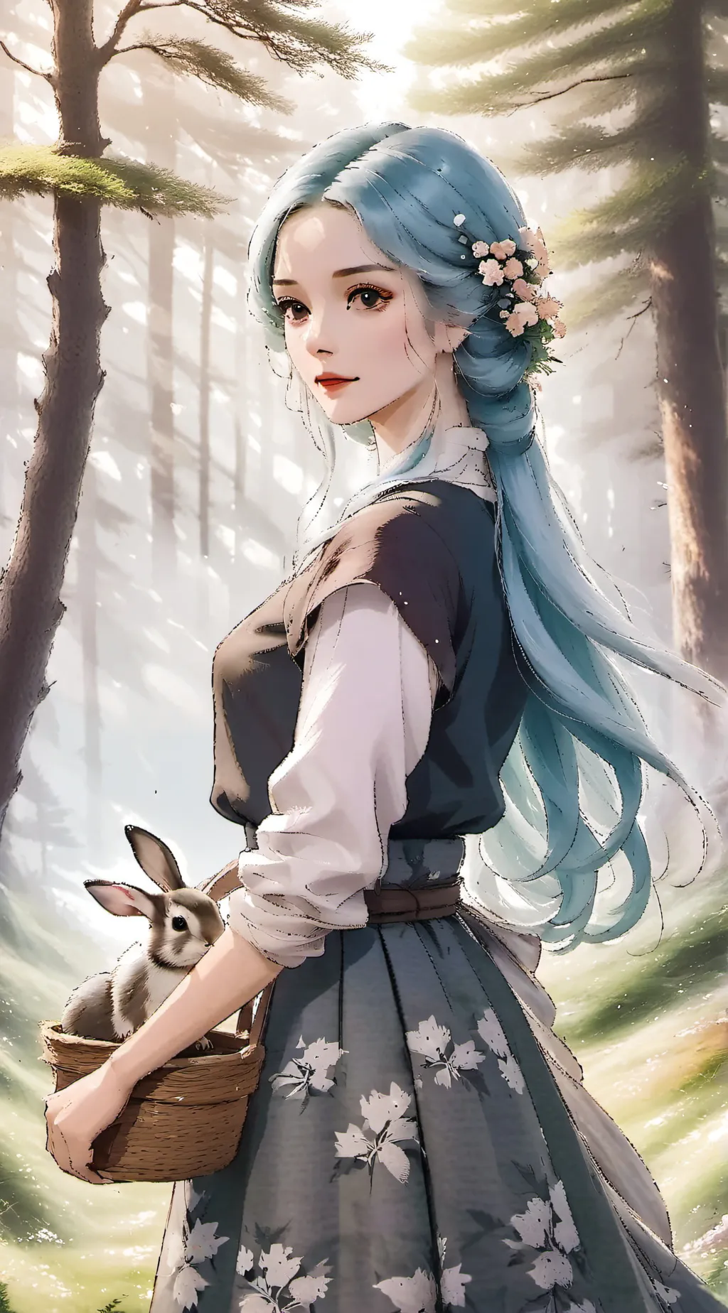 ai character: Rain Angelita background