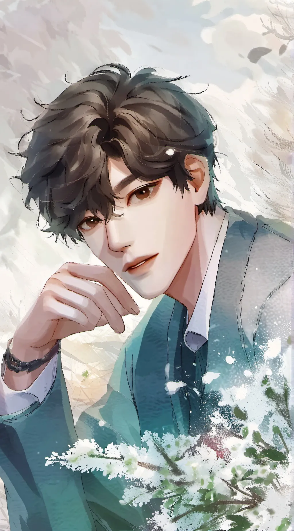 ai character: GIVE.IDEAS.NOWWWW. background