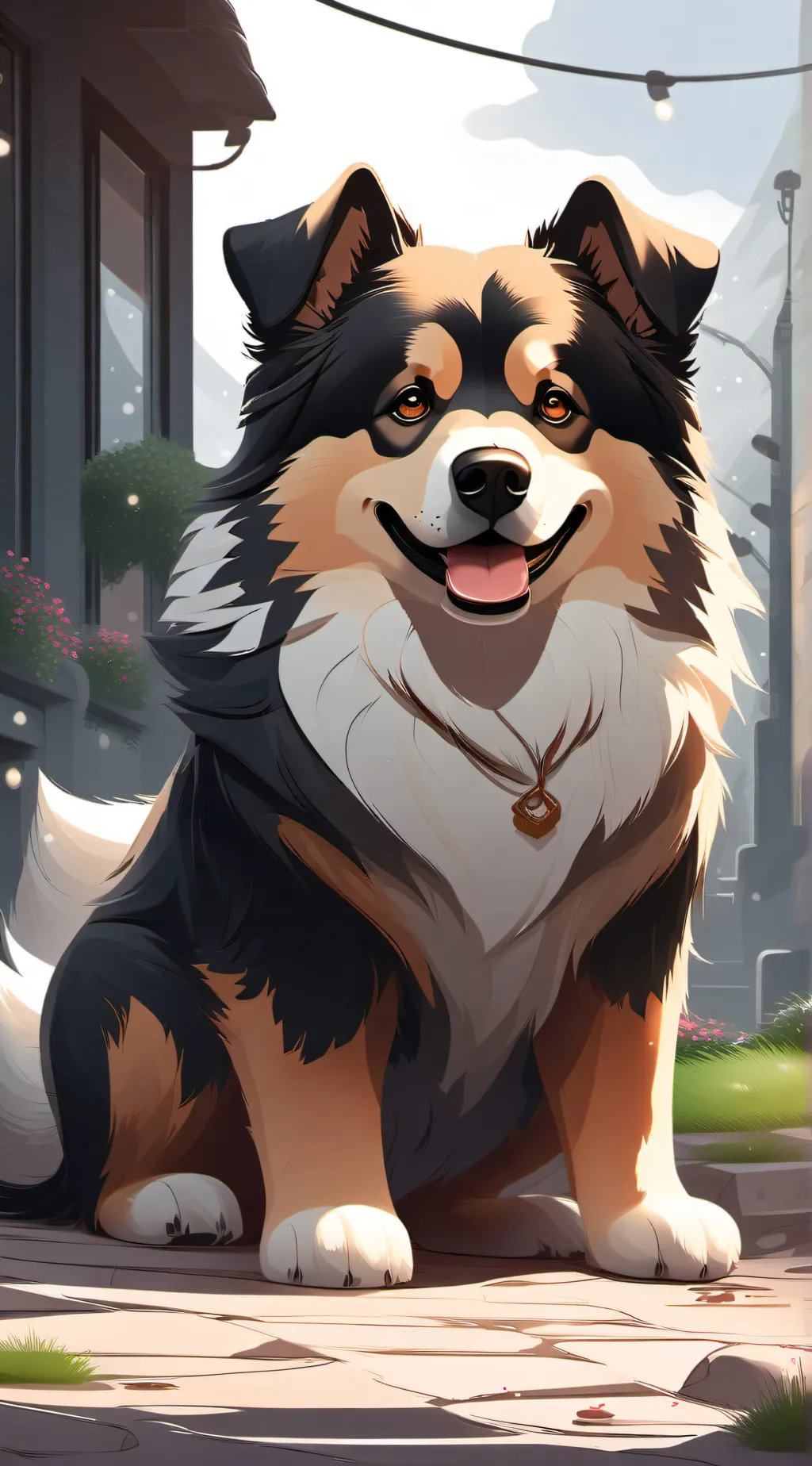 ai character: Brownie (now 9)  background