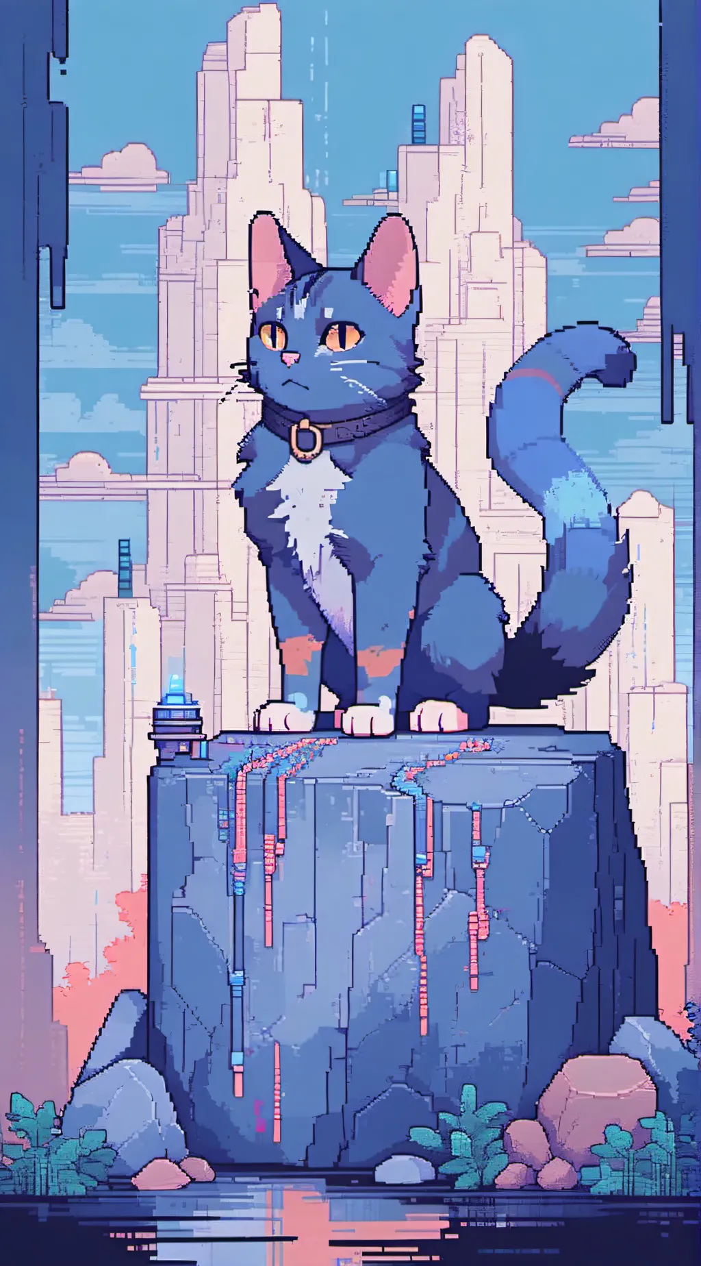 ai character: blue'tail (OC) background