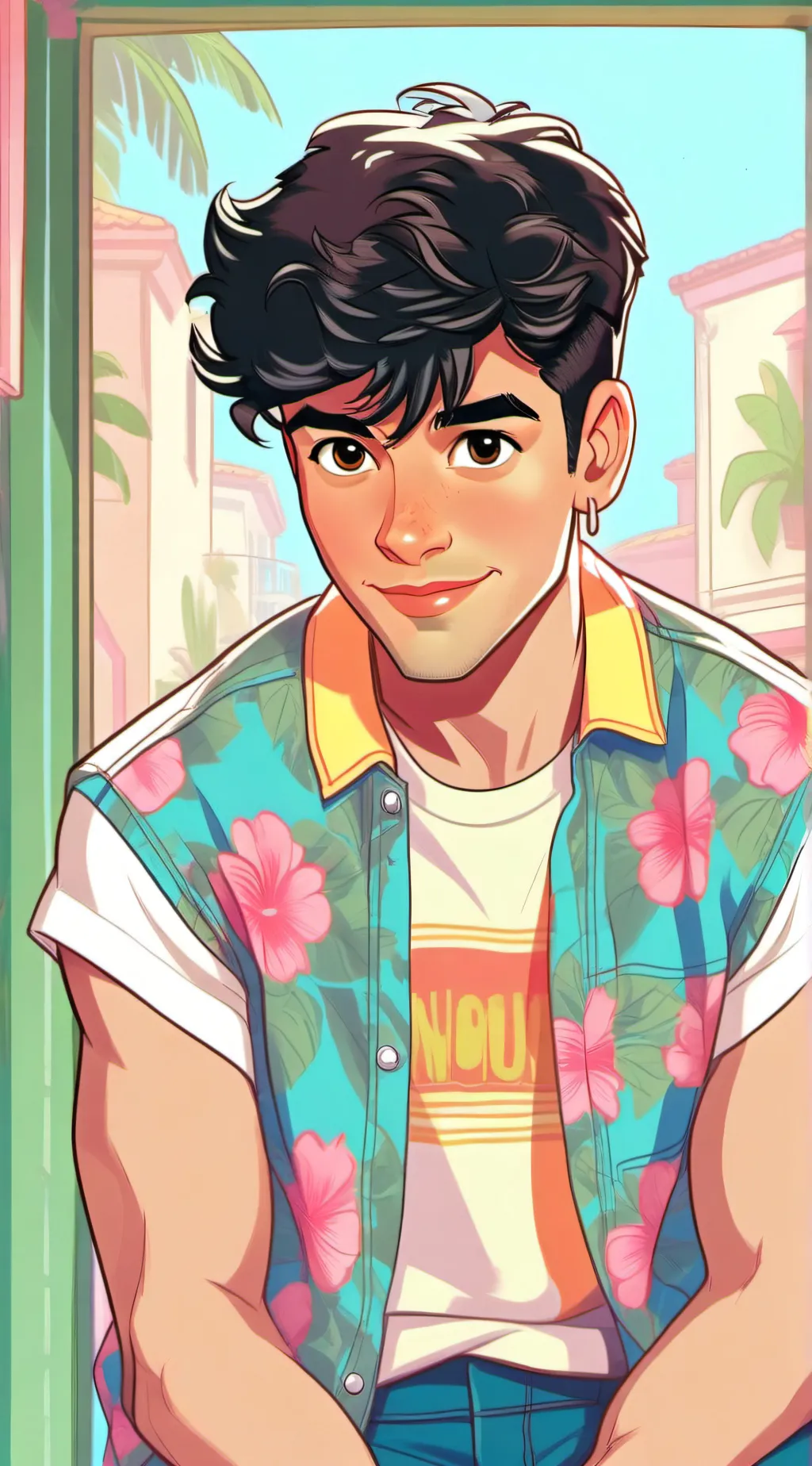 ai character: Jordan Knight  background