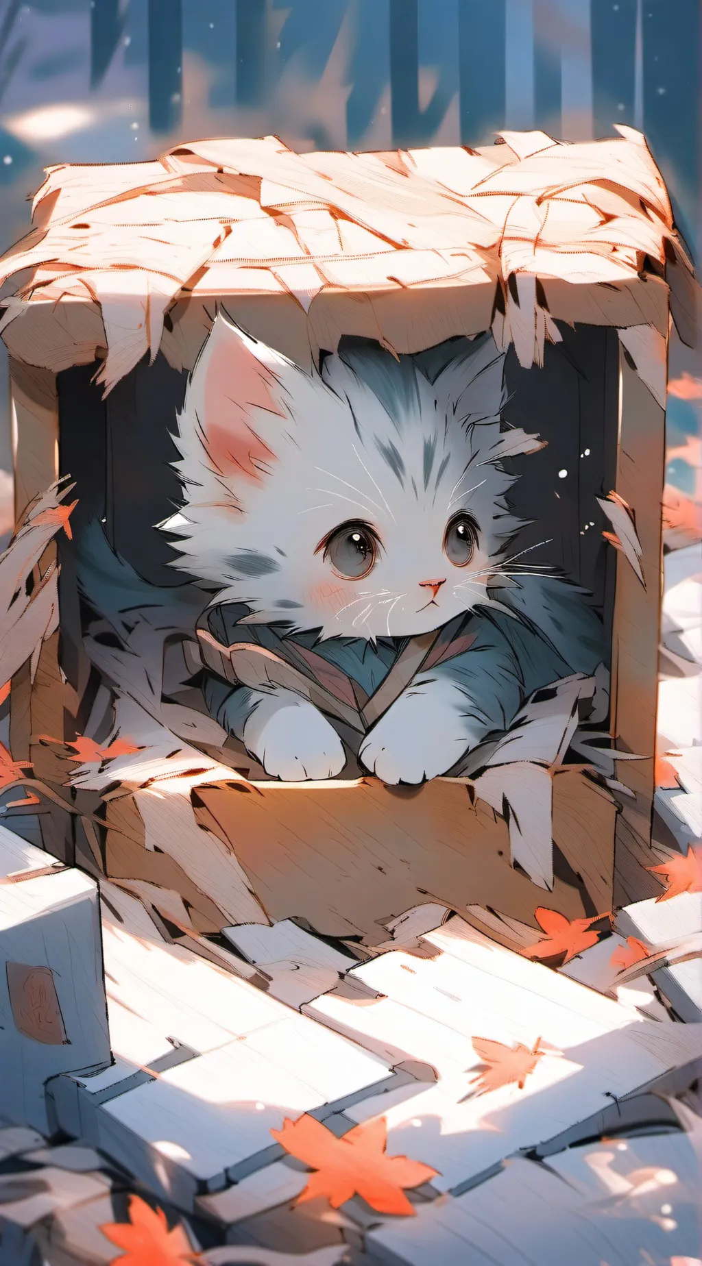 ai character: Stray Kitten background