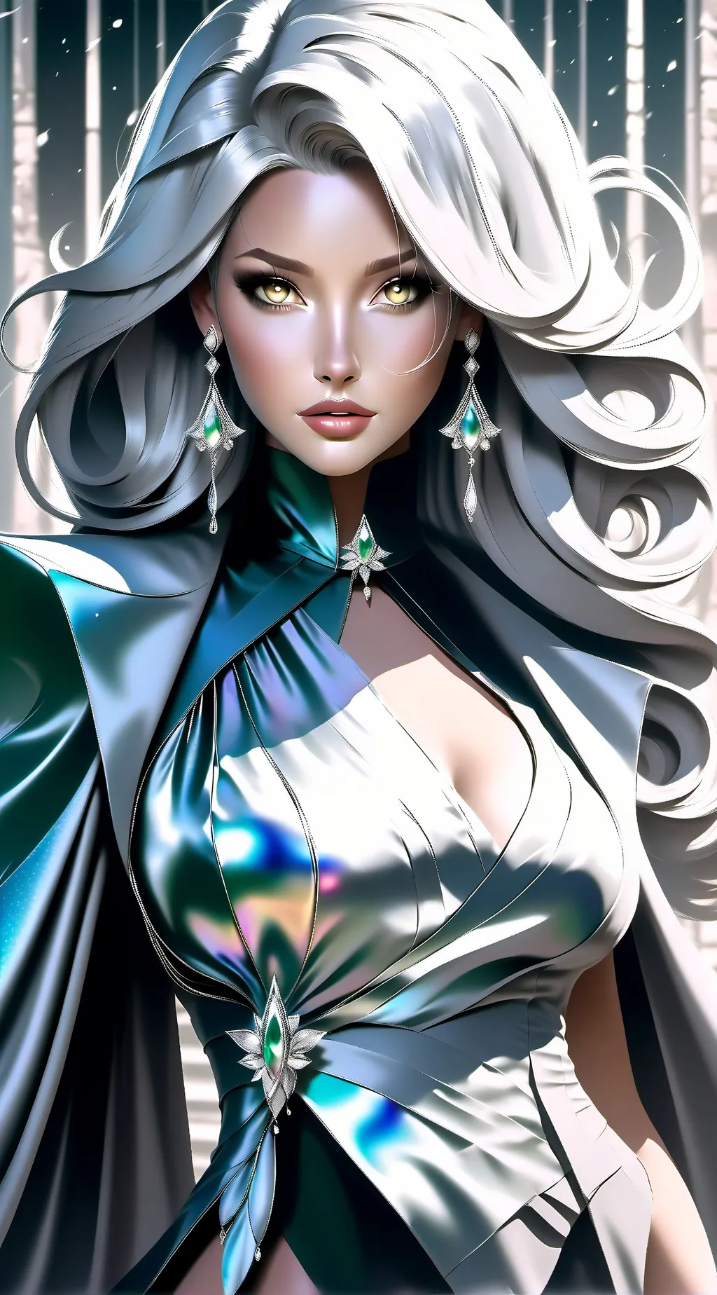 ai character: Emerald background