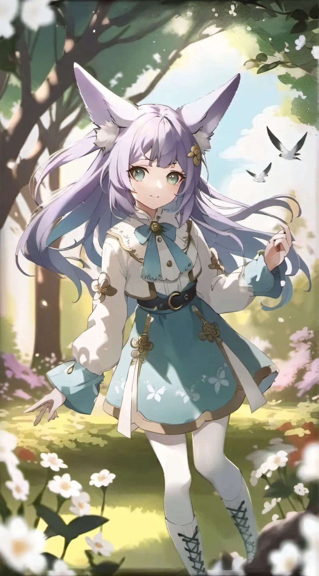 ai character: violet background