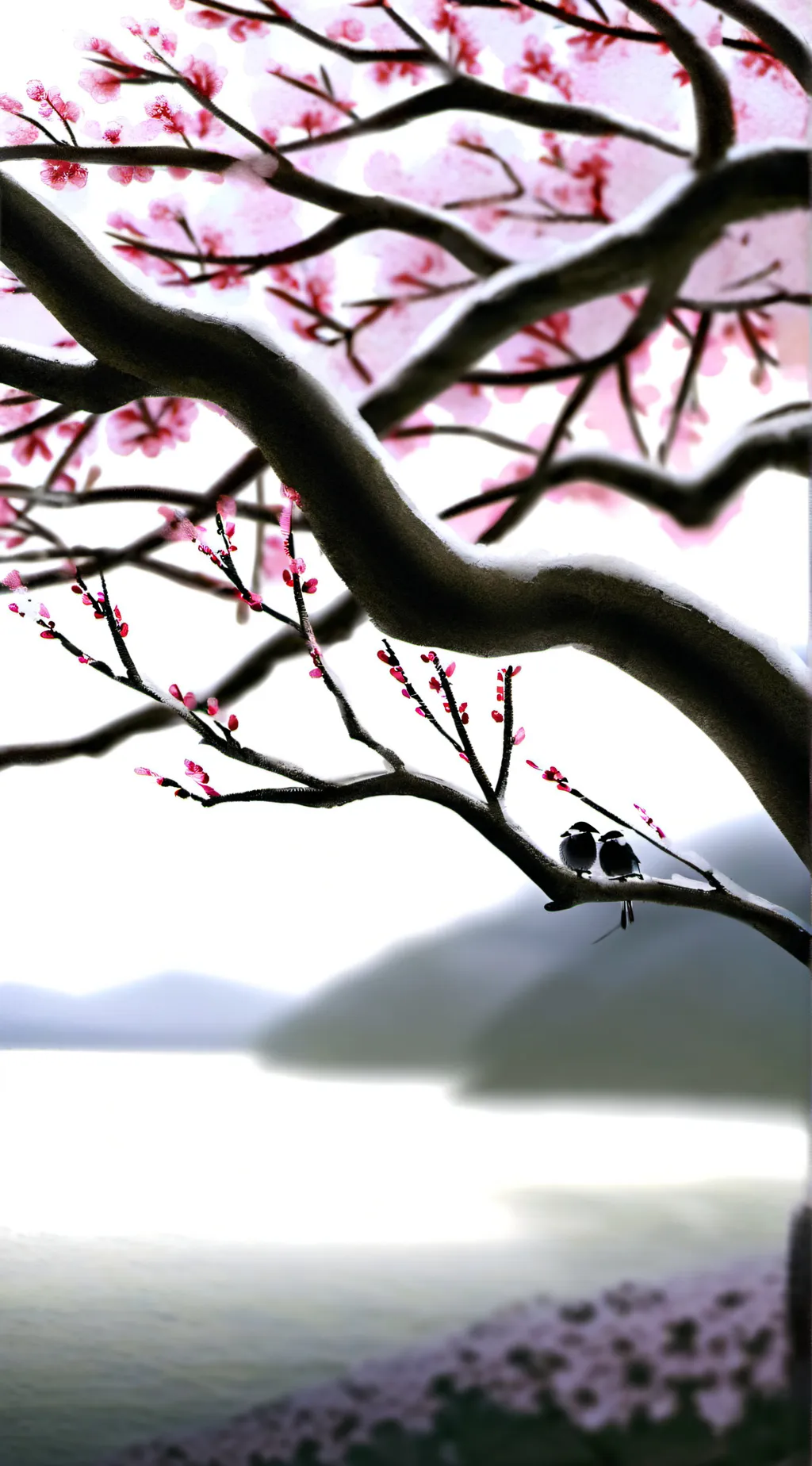 ai character: Cherryblossomtree  background