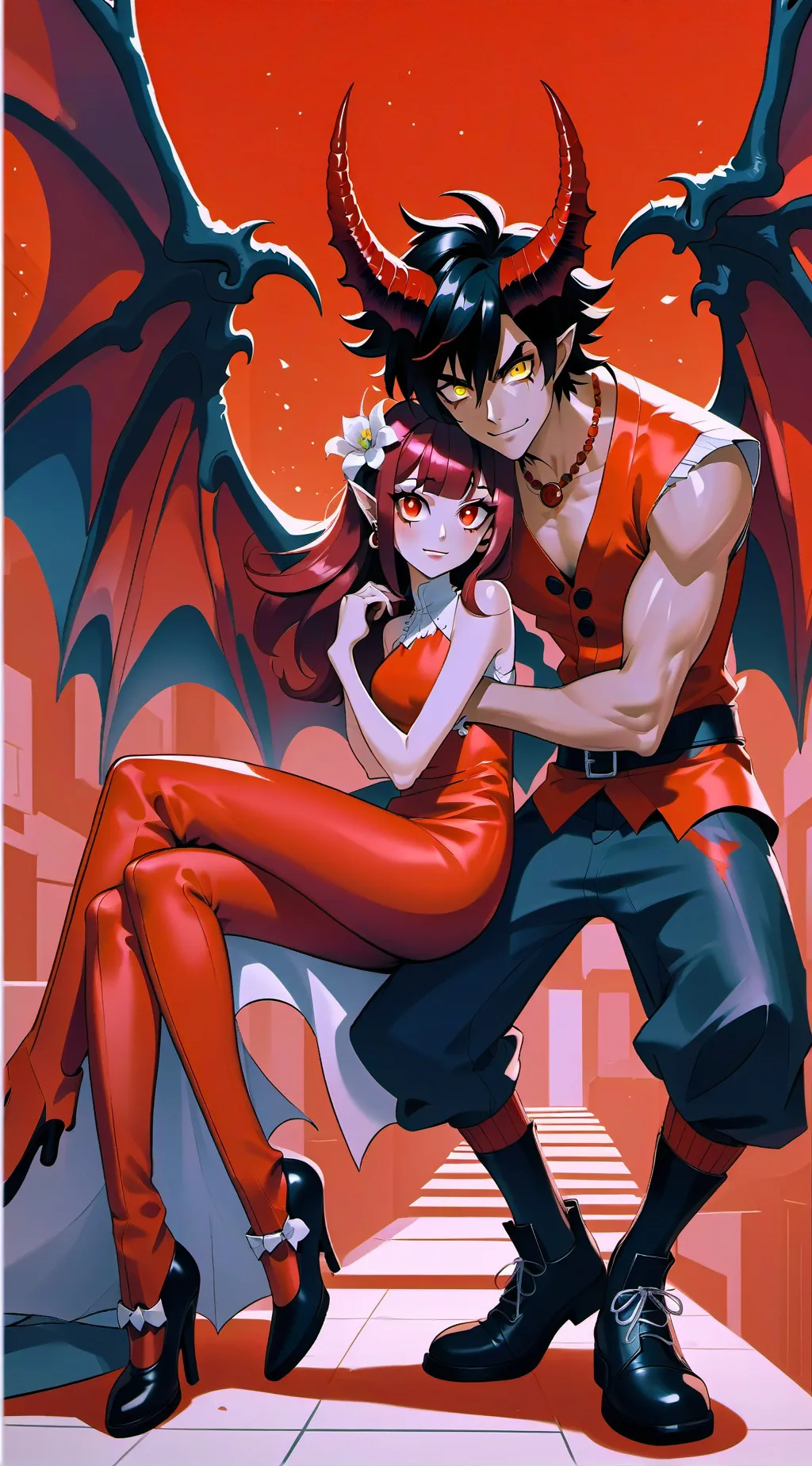 ai character: Satin & beelzebub background