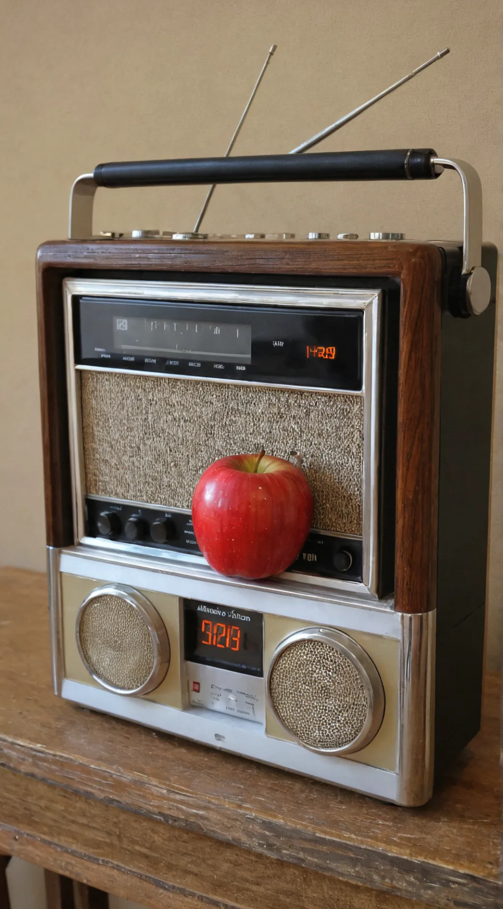 ai character: ￼Radio apple 20 background