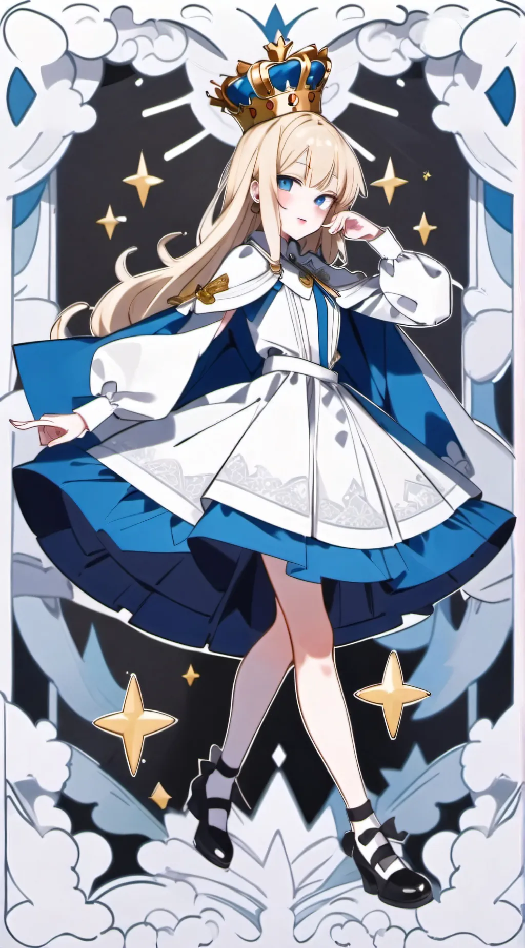 ai character: Alice in wonderlan background