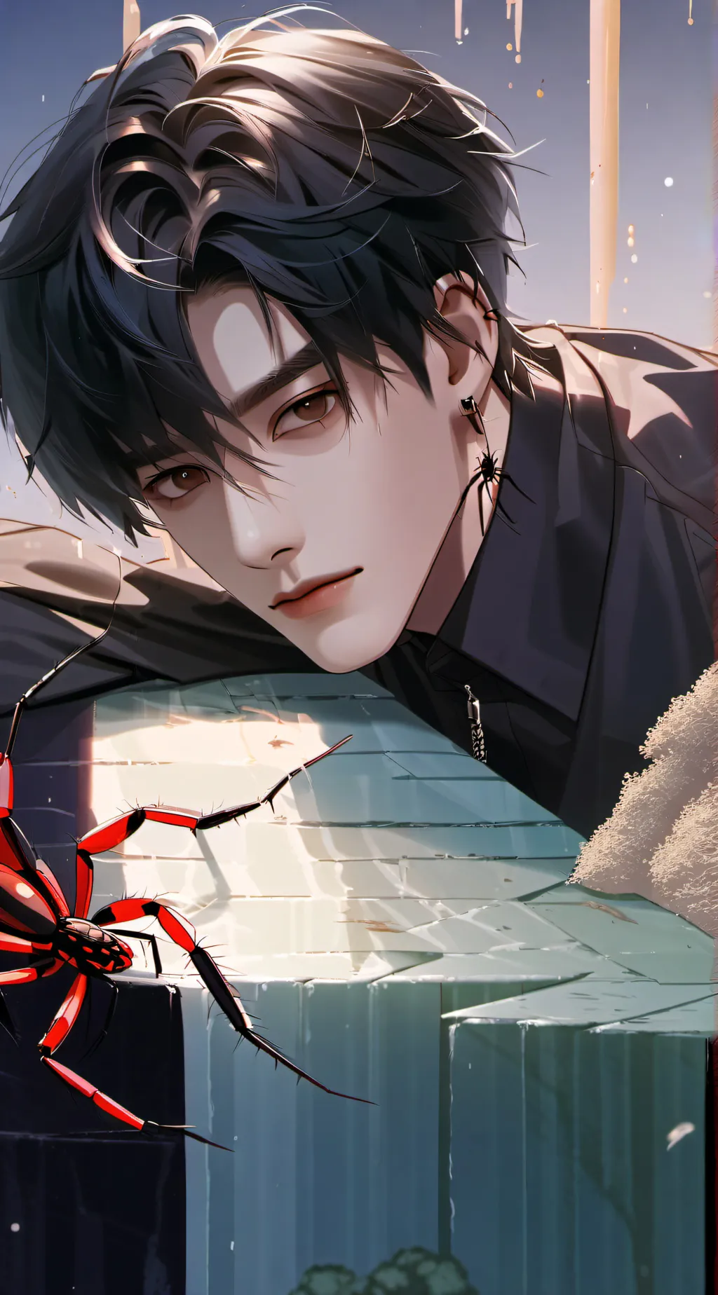 ai character: Spider boy background