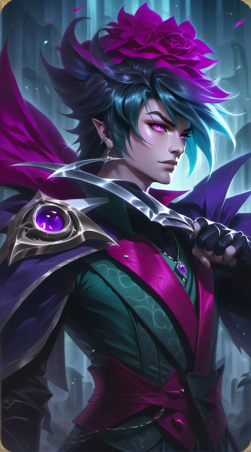 ai character: ice boy background