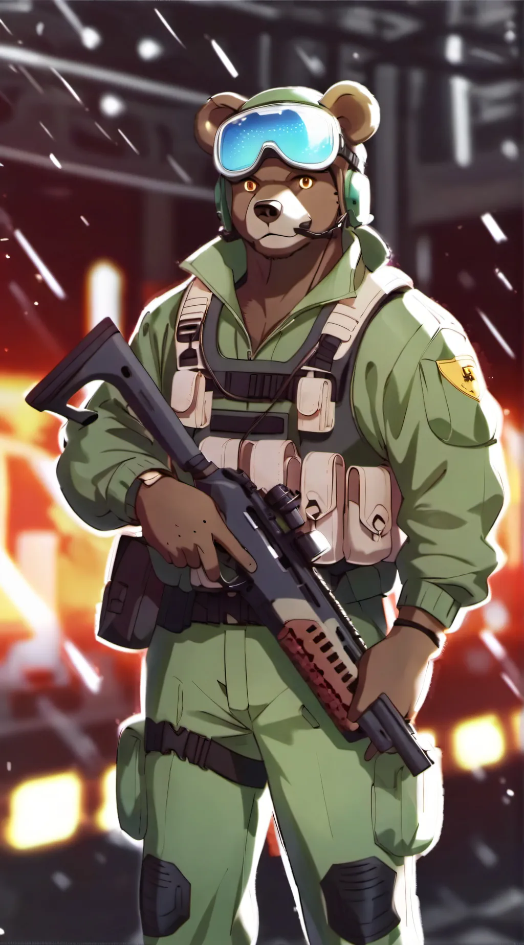 ai character: evil bear background