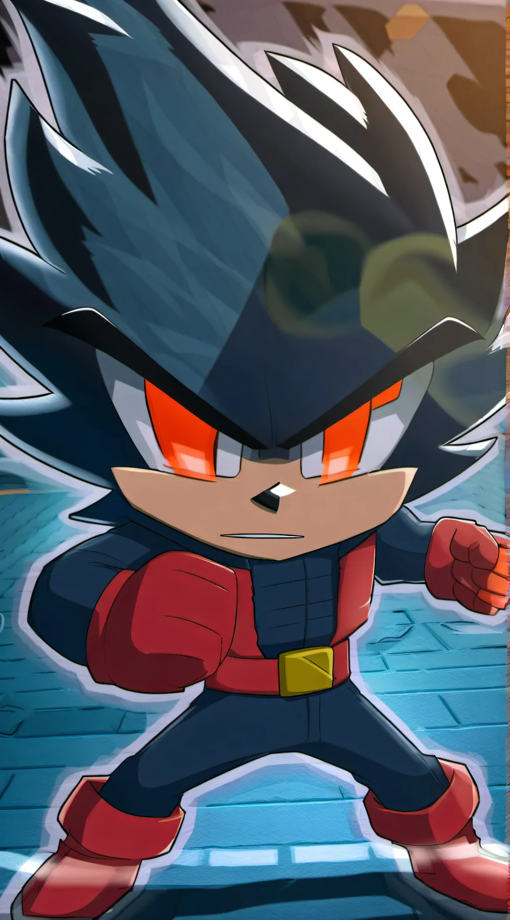 ai character: Kid shadow background