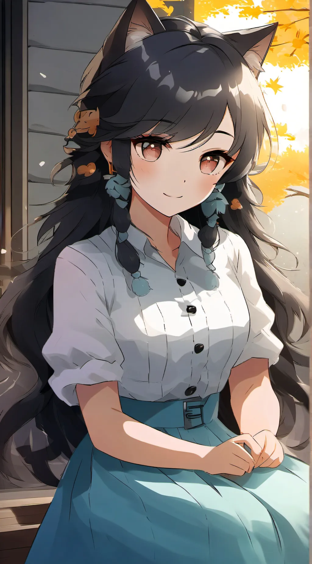 ai character: Neko cat UWU background