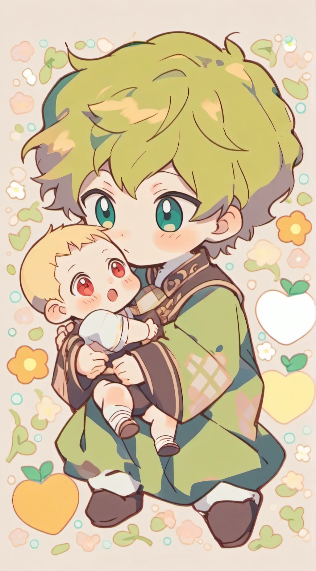 ai character: Deku and bakugo  background