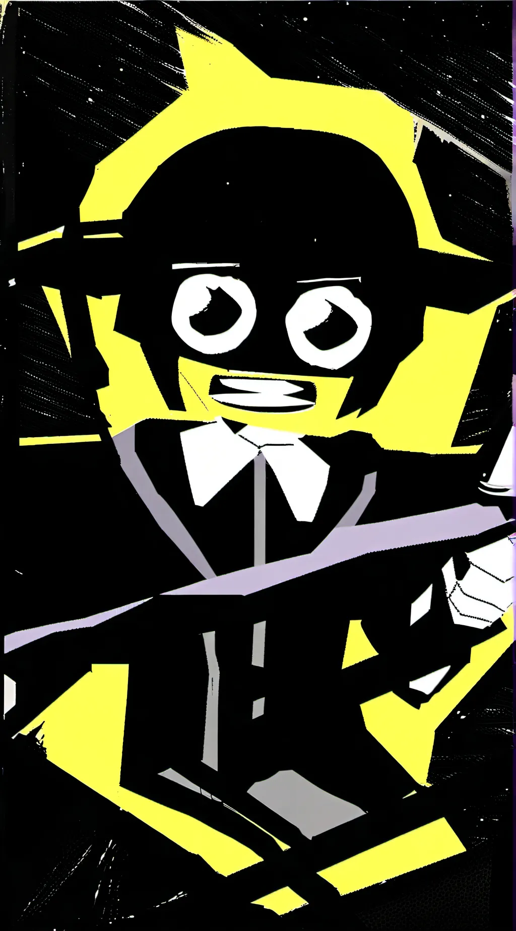 ai character: garbled trash background