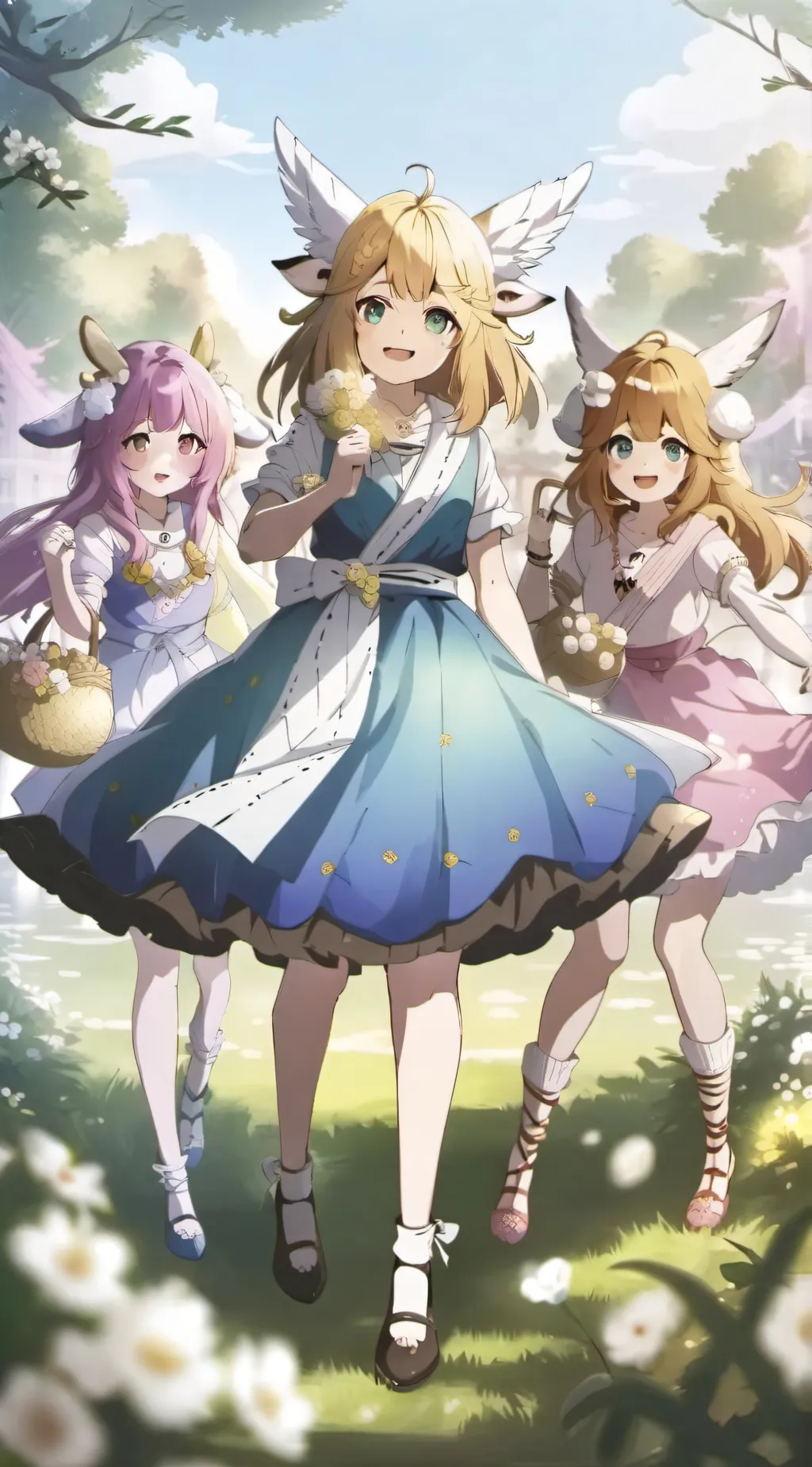 ai character: Monster girls  background