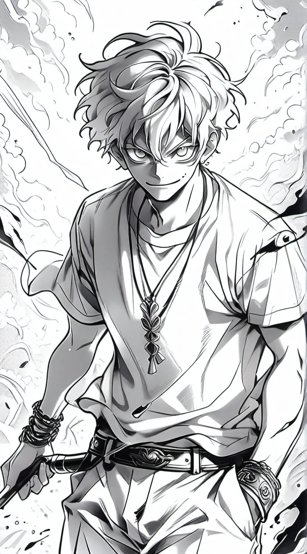 ai character: Luffy vs kaido background