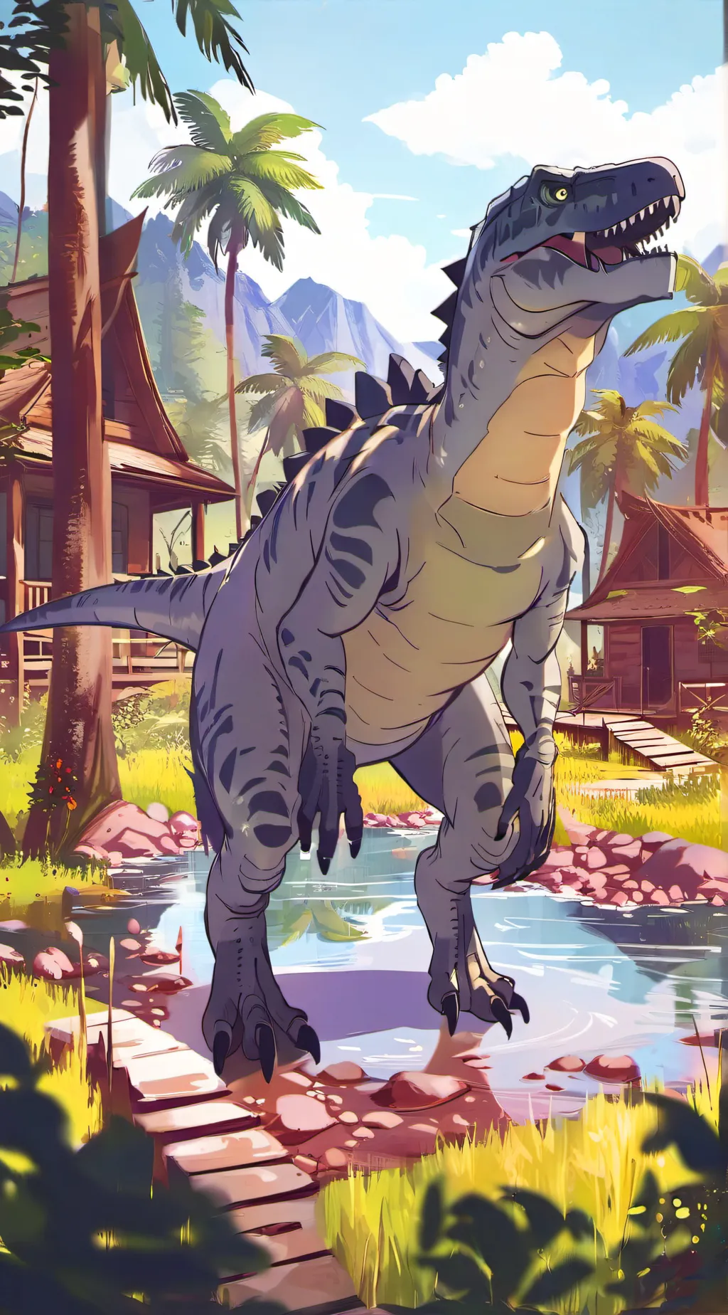 ai character: jurassic world background