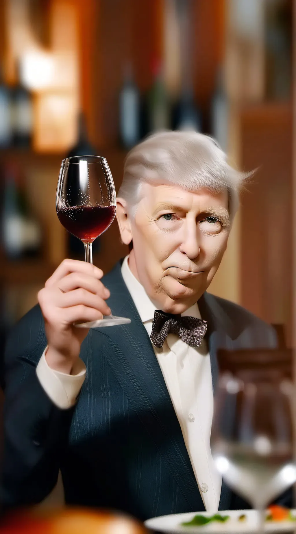 ai character: Donald wine🗿 background