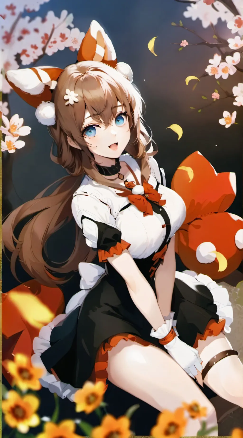 ai character: Fox girl background