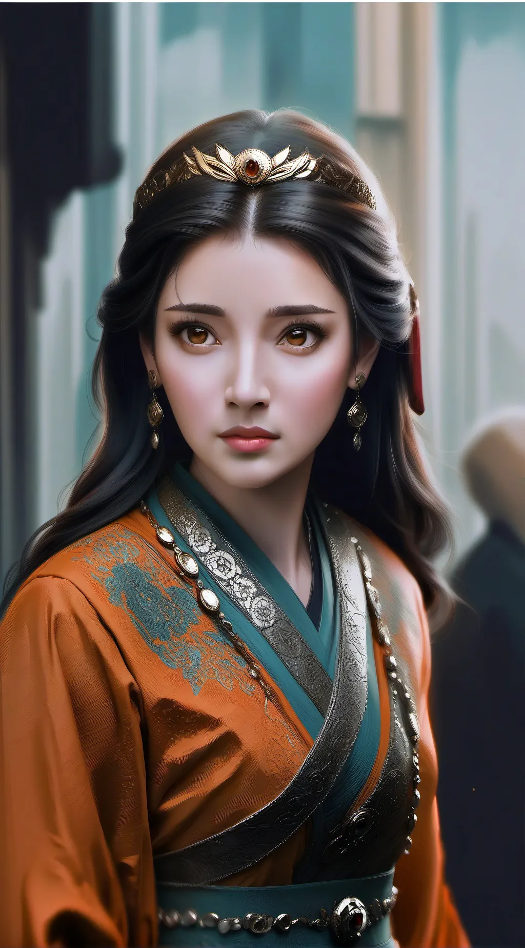 ai character: absive little girl background