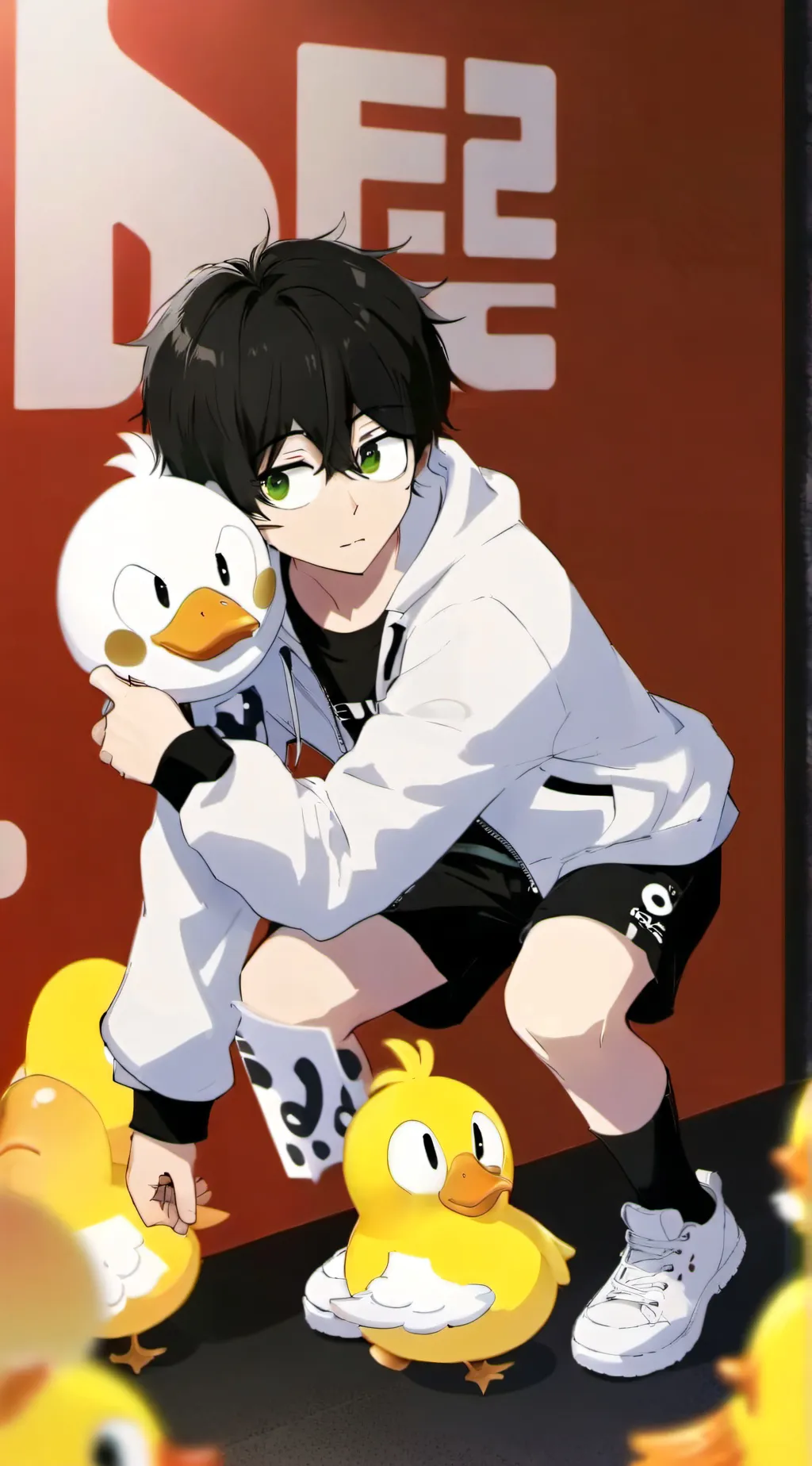 ai character: ducky lover background