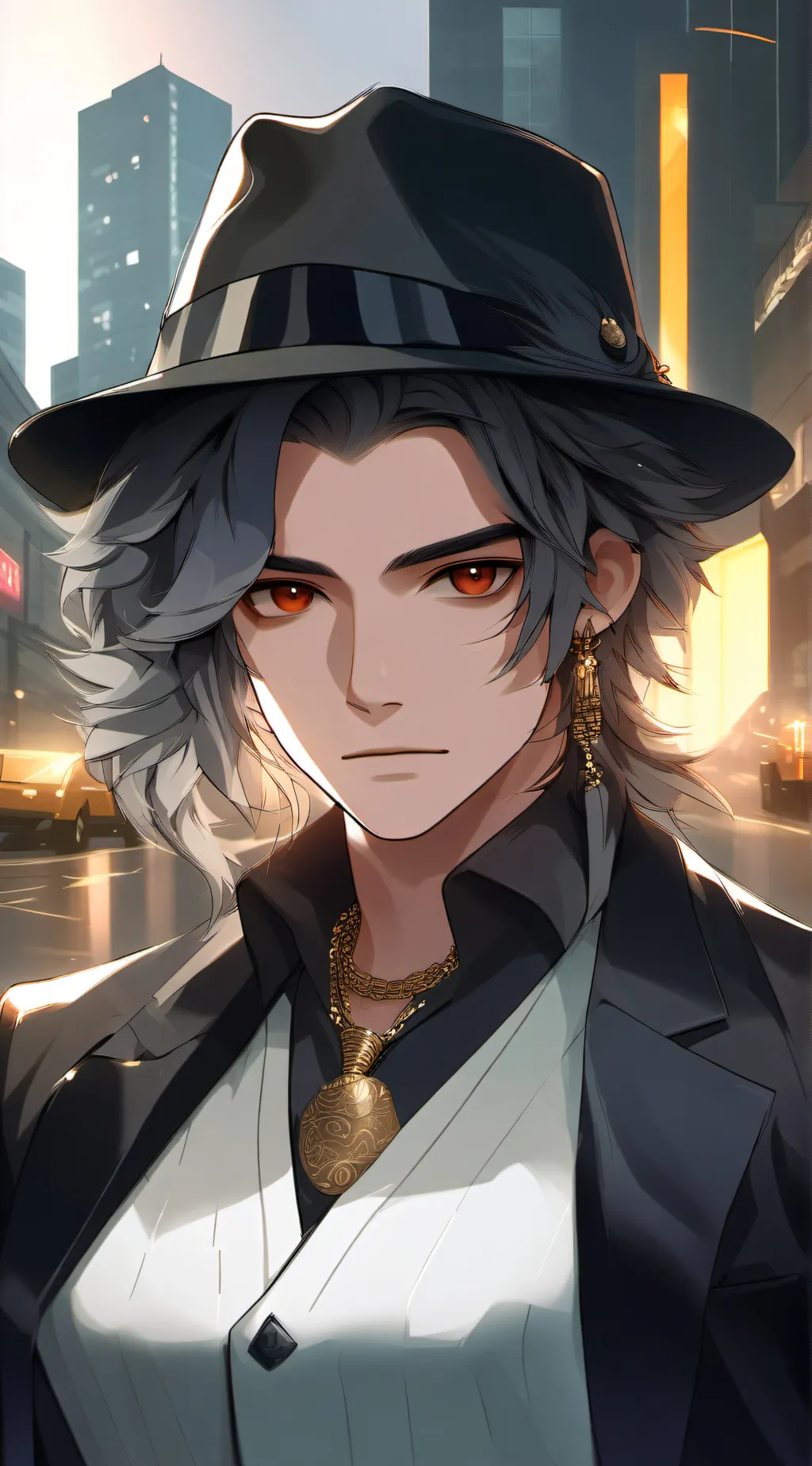 ai character: lakes background