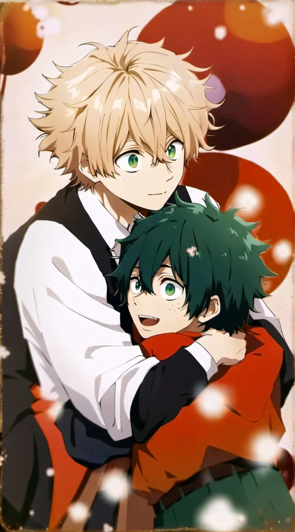 ai character: deku and bakugo background