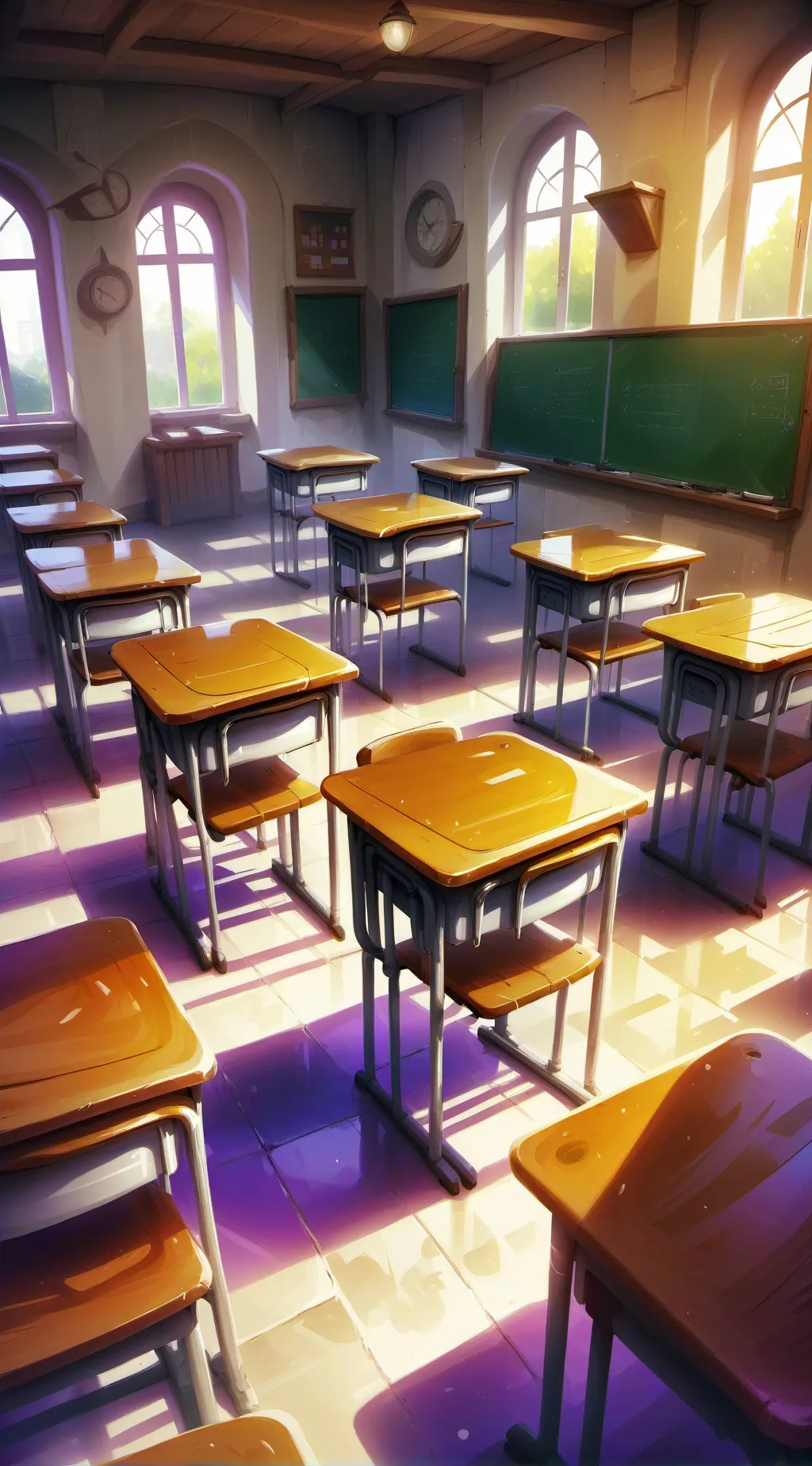 ai character: New classroom background