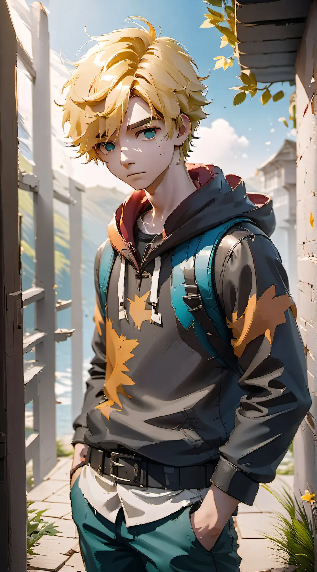 ai character: sad guy background