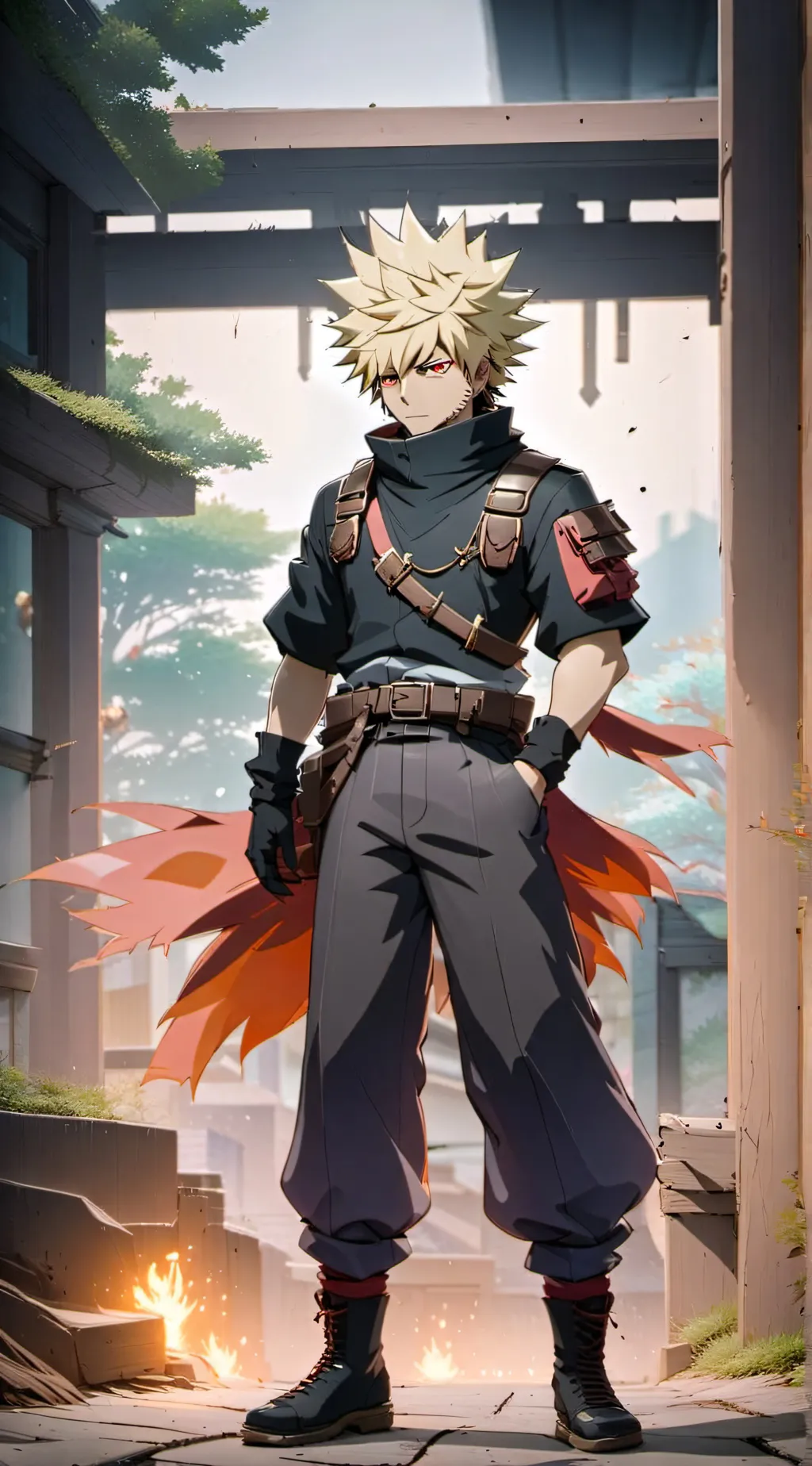 ai character: Katsuki Bakugo background