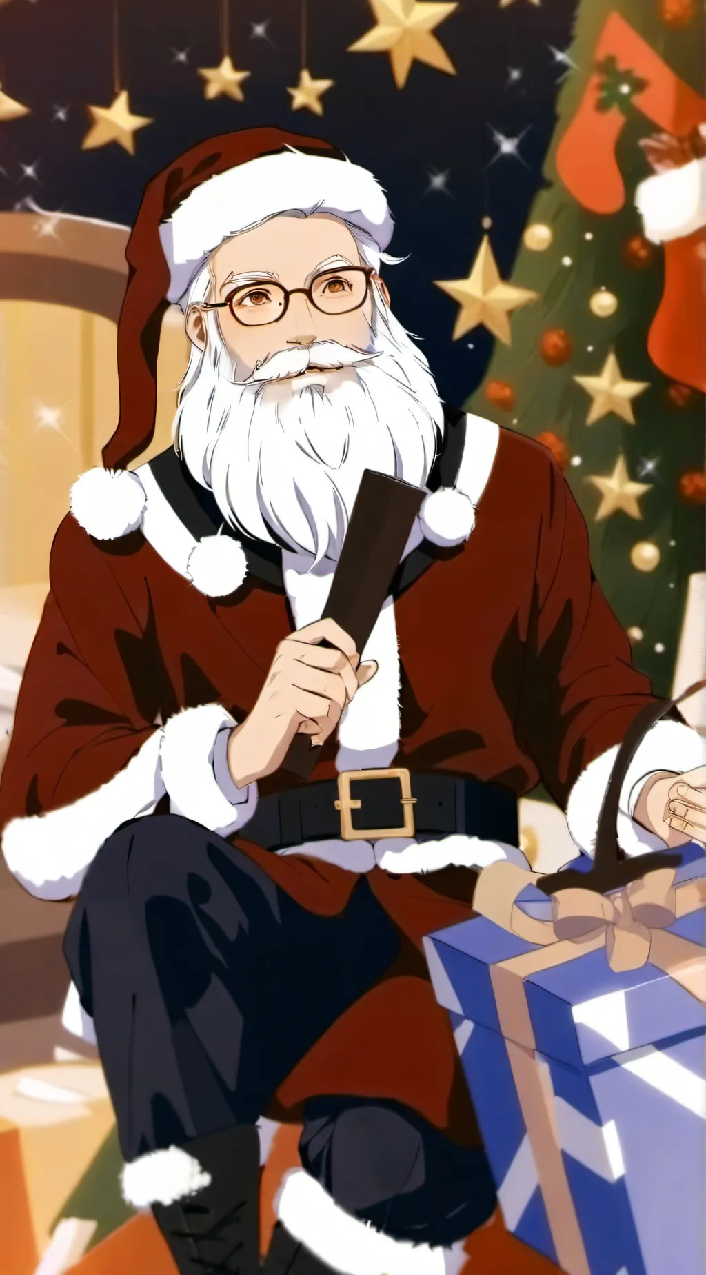 ai character: Santa background