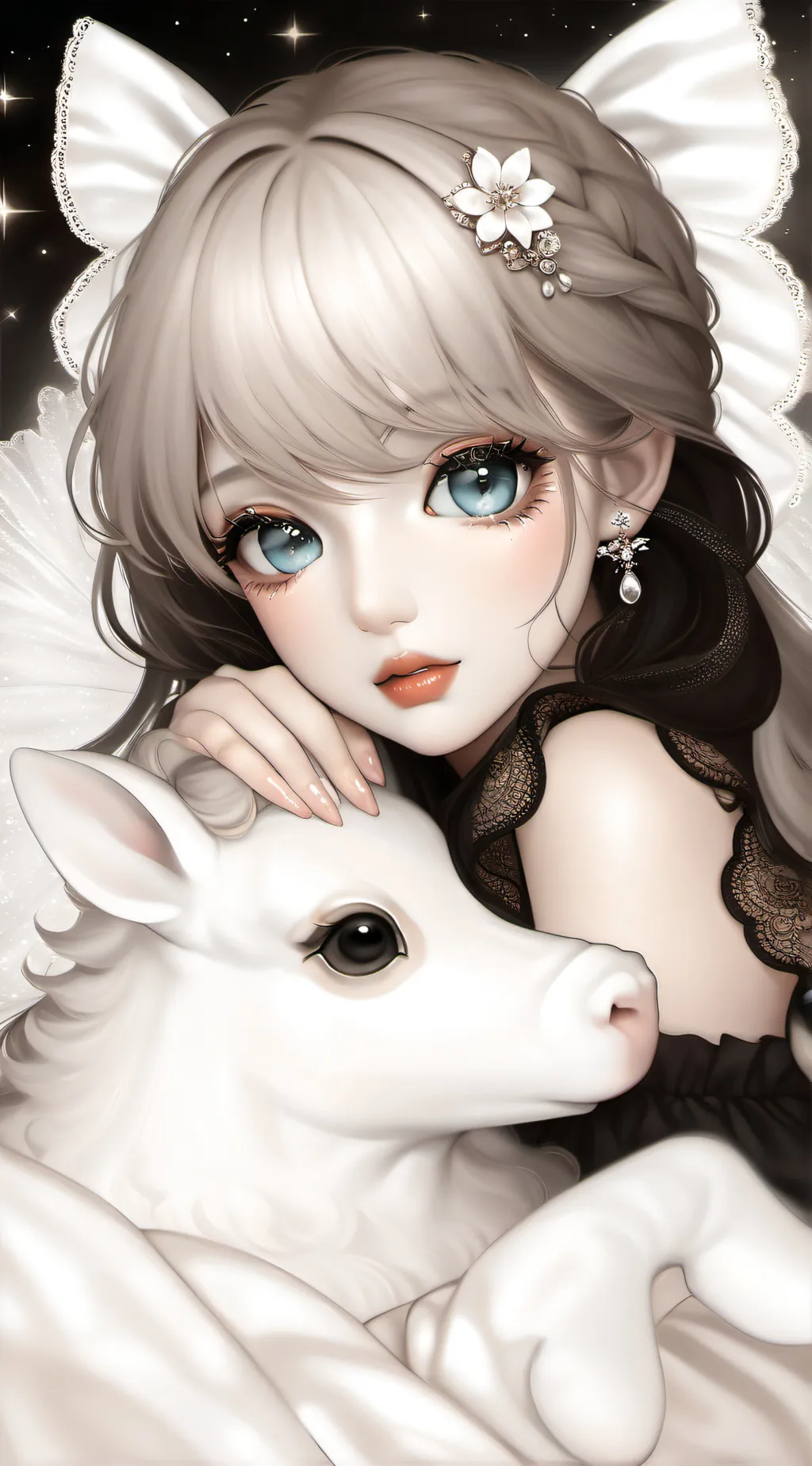 ai character: €Lilly€ background