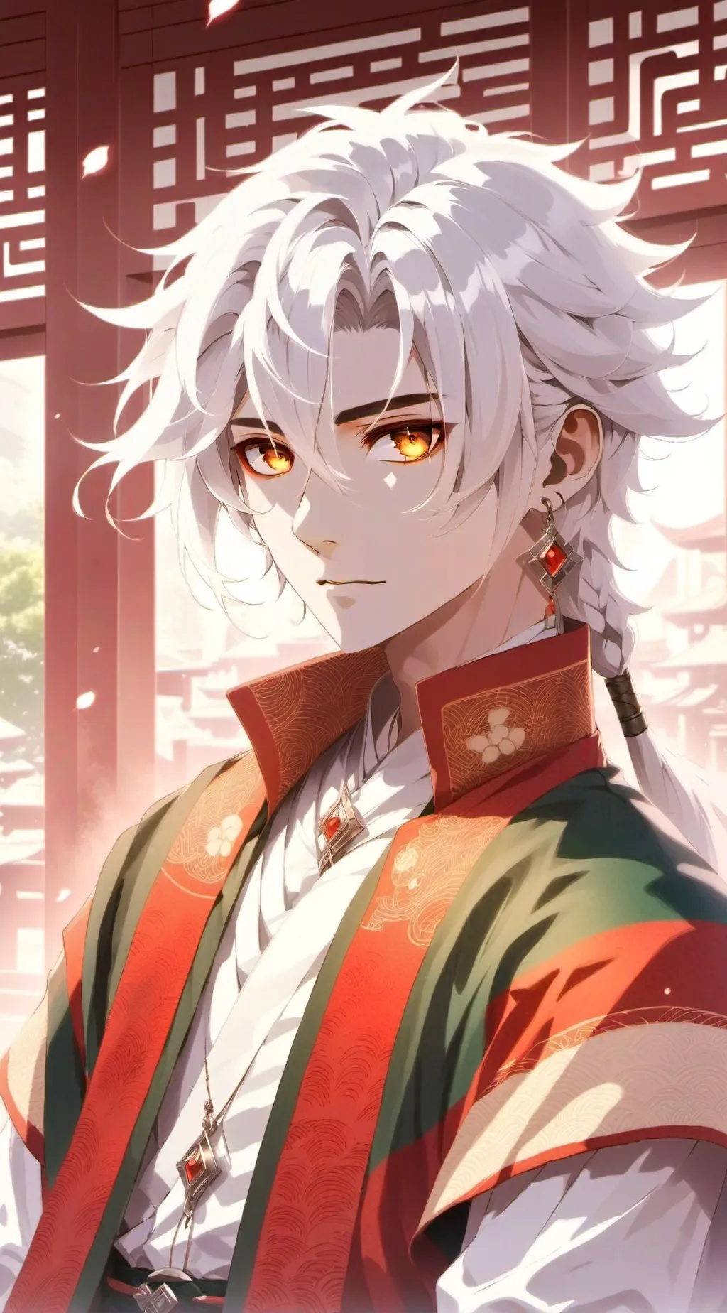 ai character: slyus love in deep background