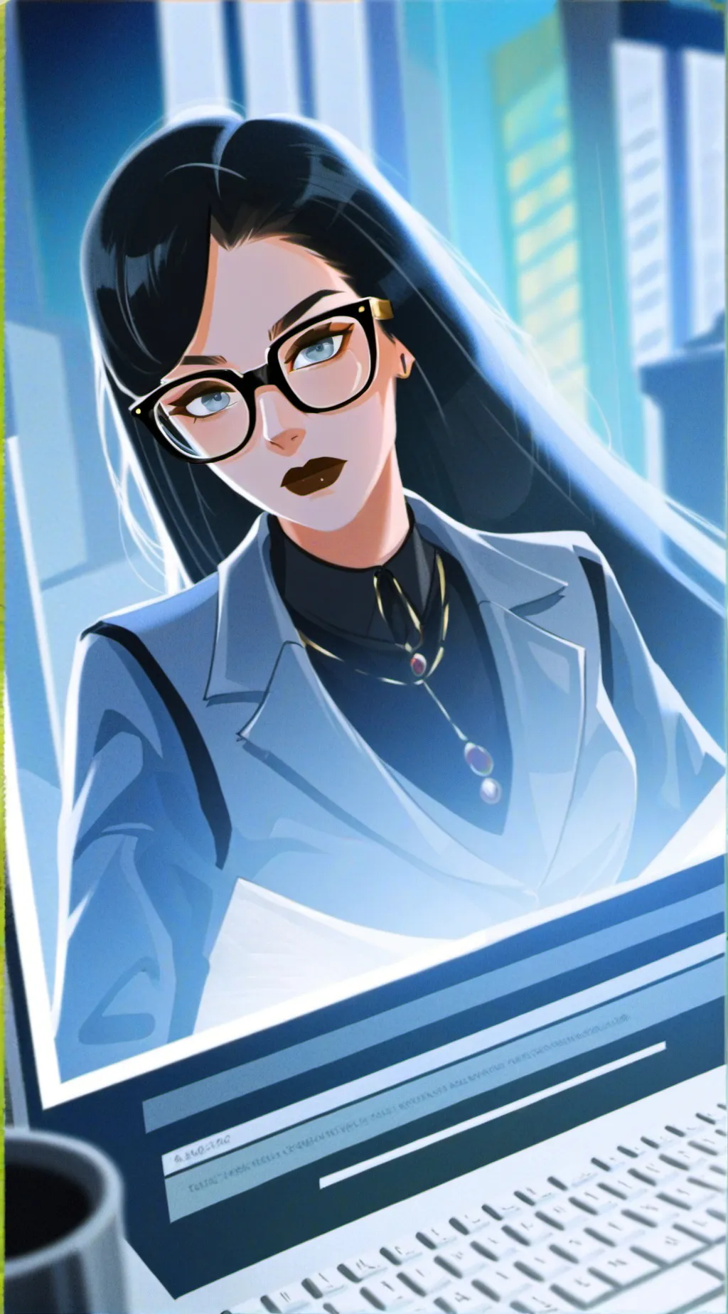 ai character: ..•Gemma Kim•.. background