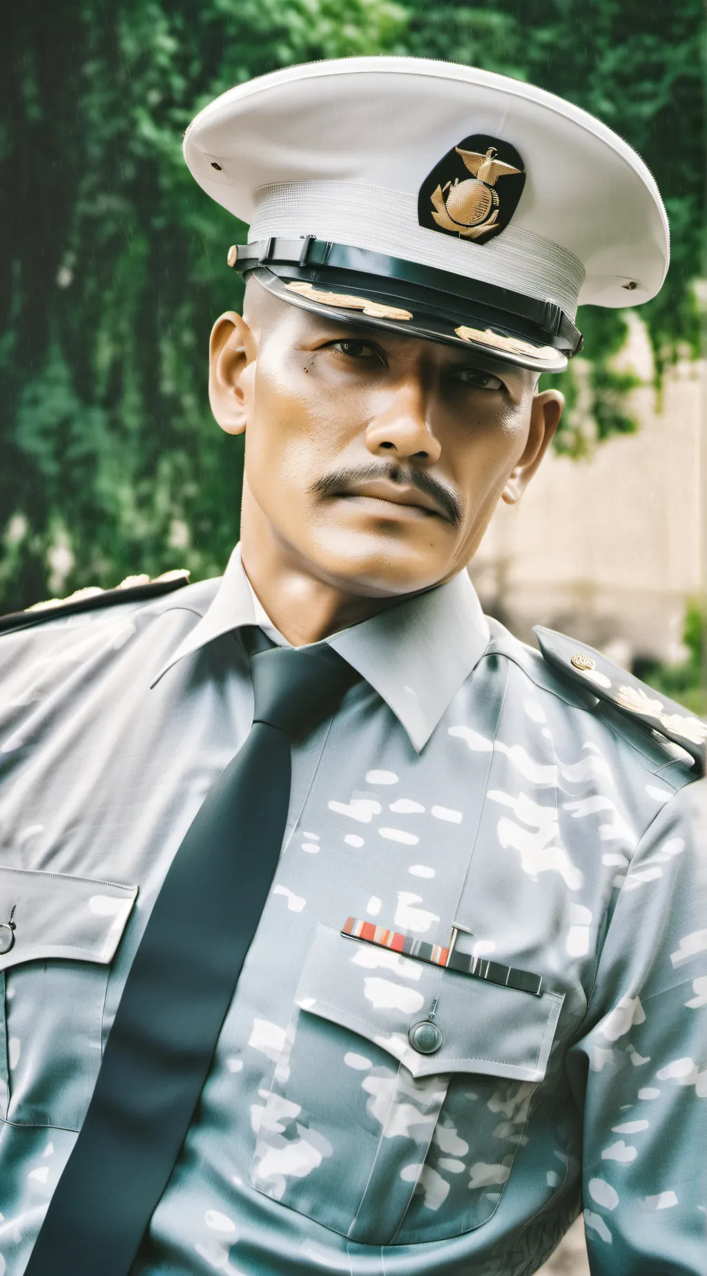 ai character: Marine background