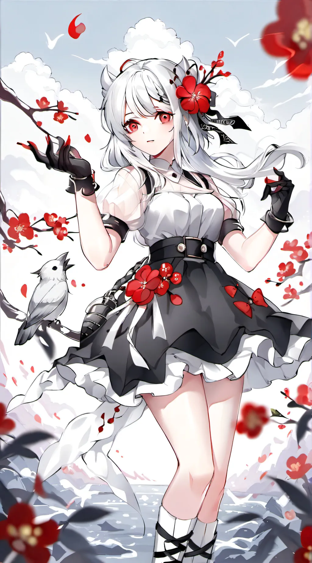 ai character: girl mafia boss background