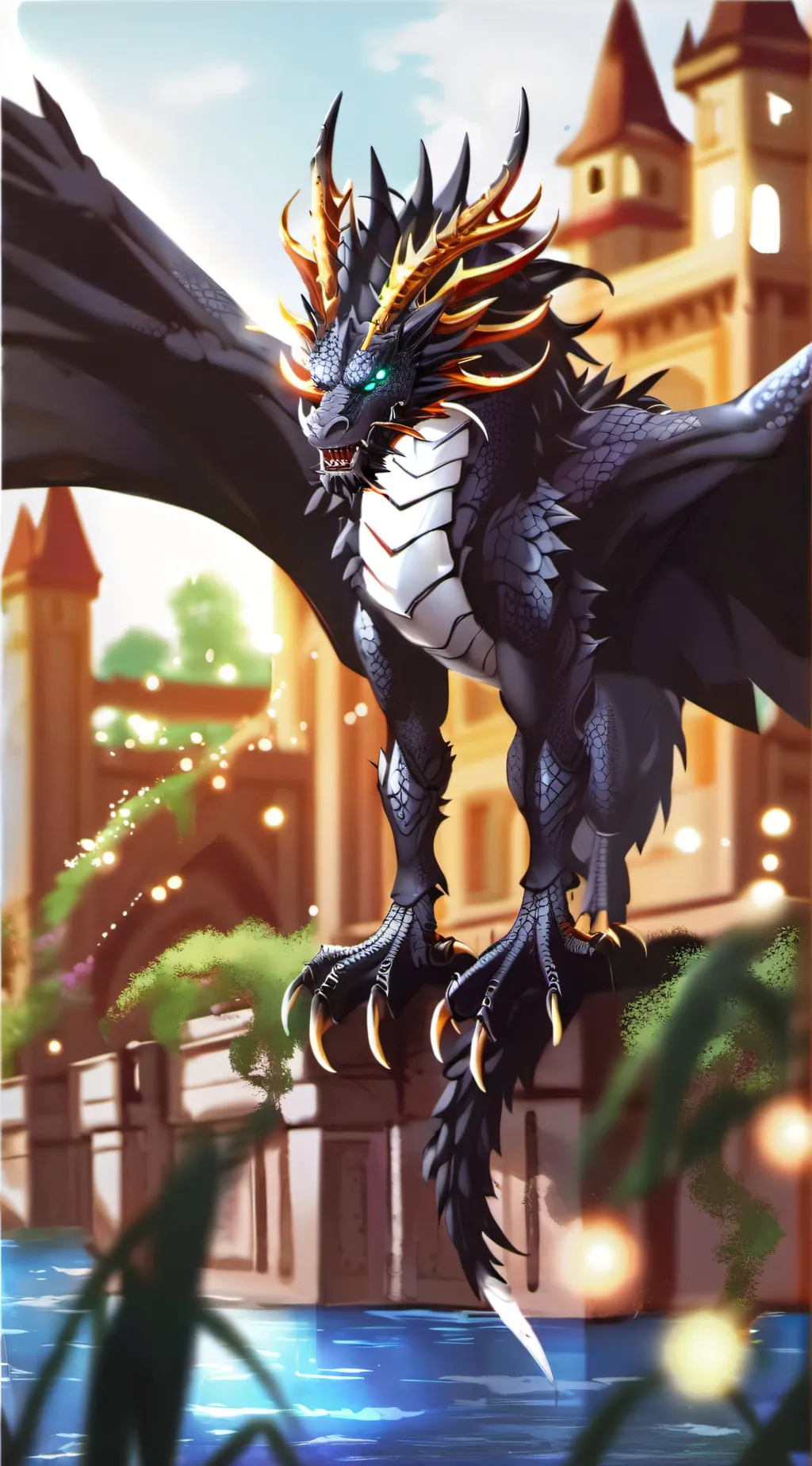 ai character: pregnant dragon! background