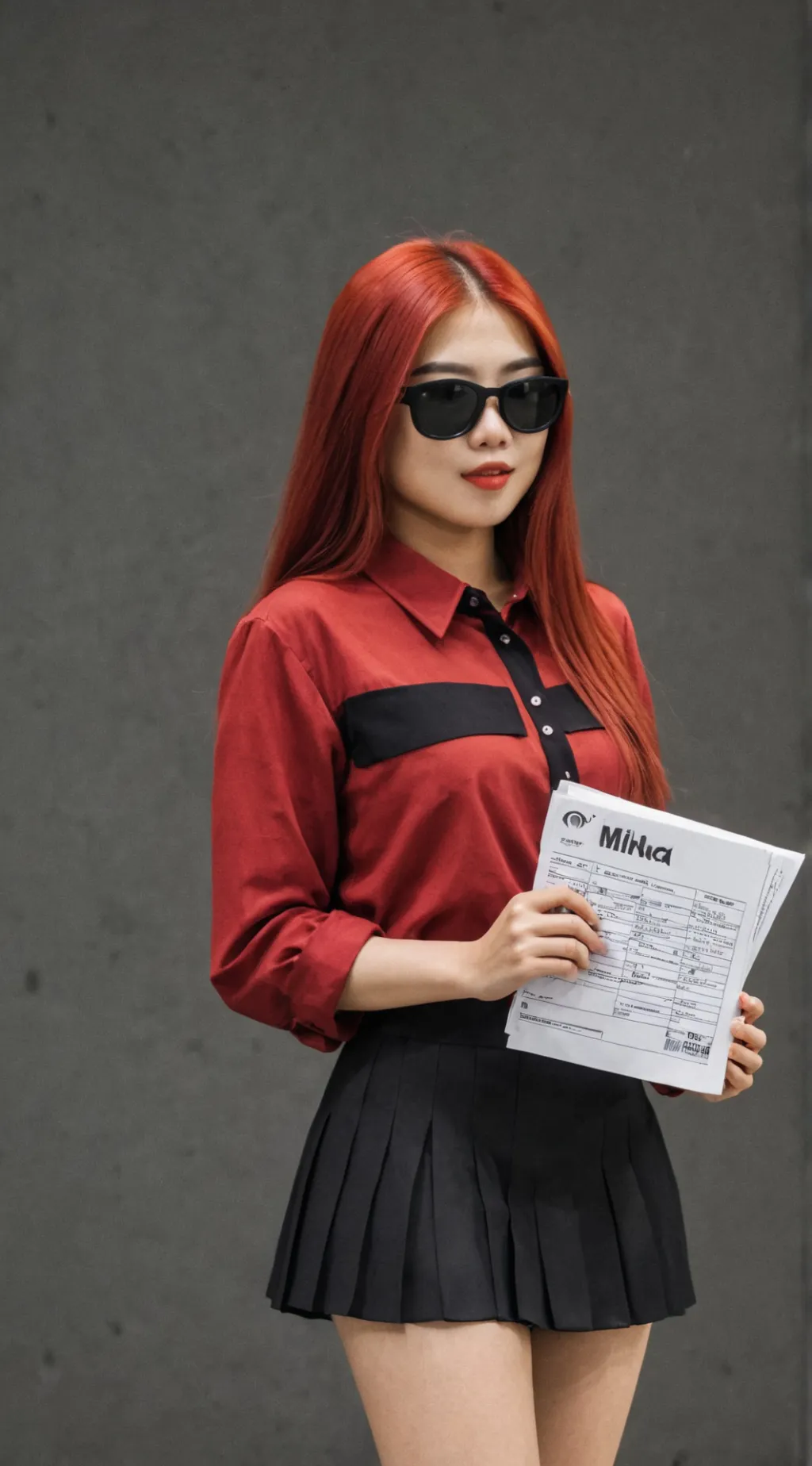 ai character: MIKHA LIM background