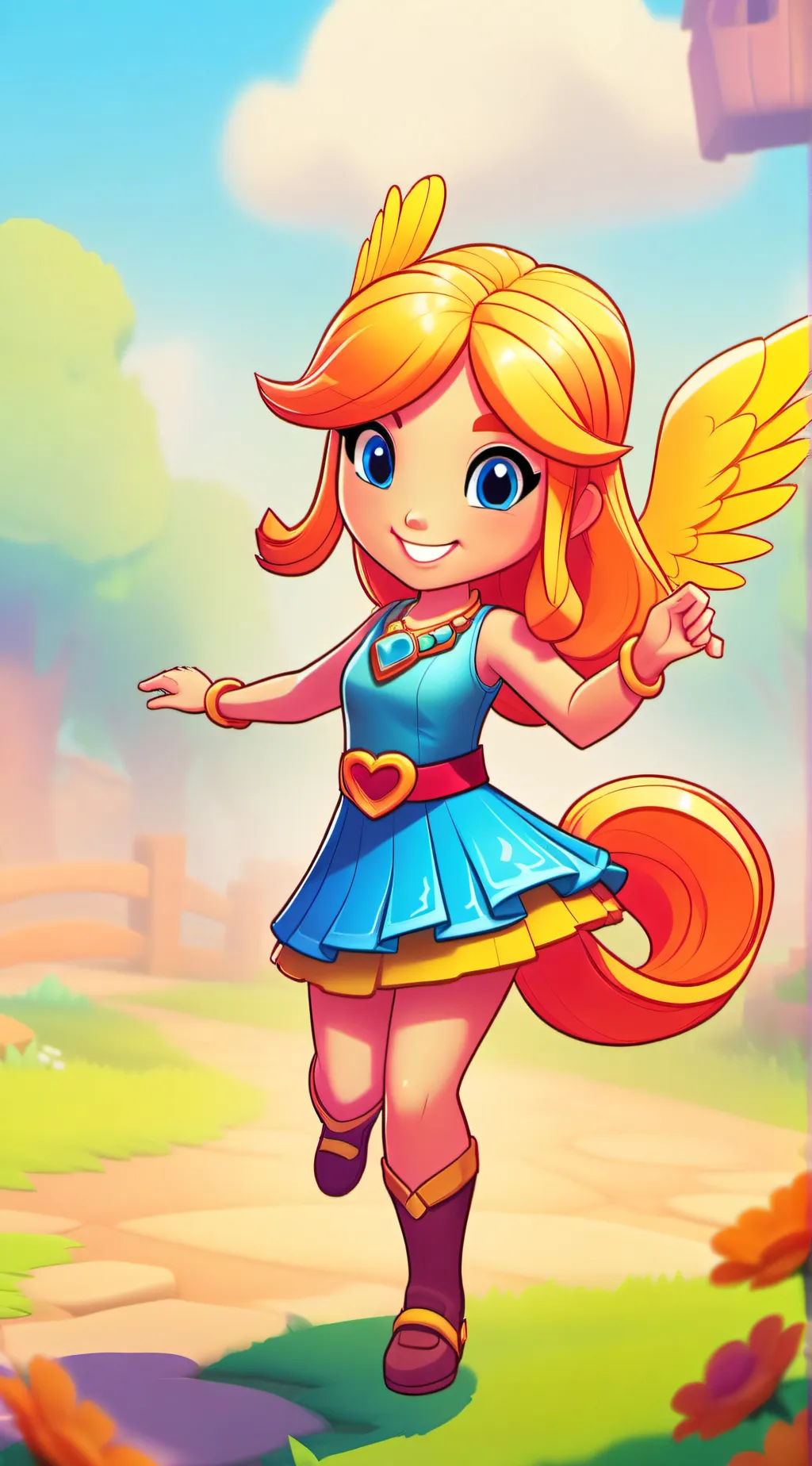 ai character: Aurora background