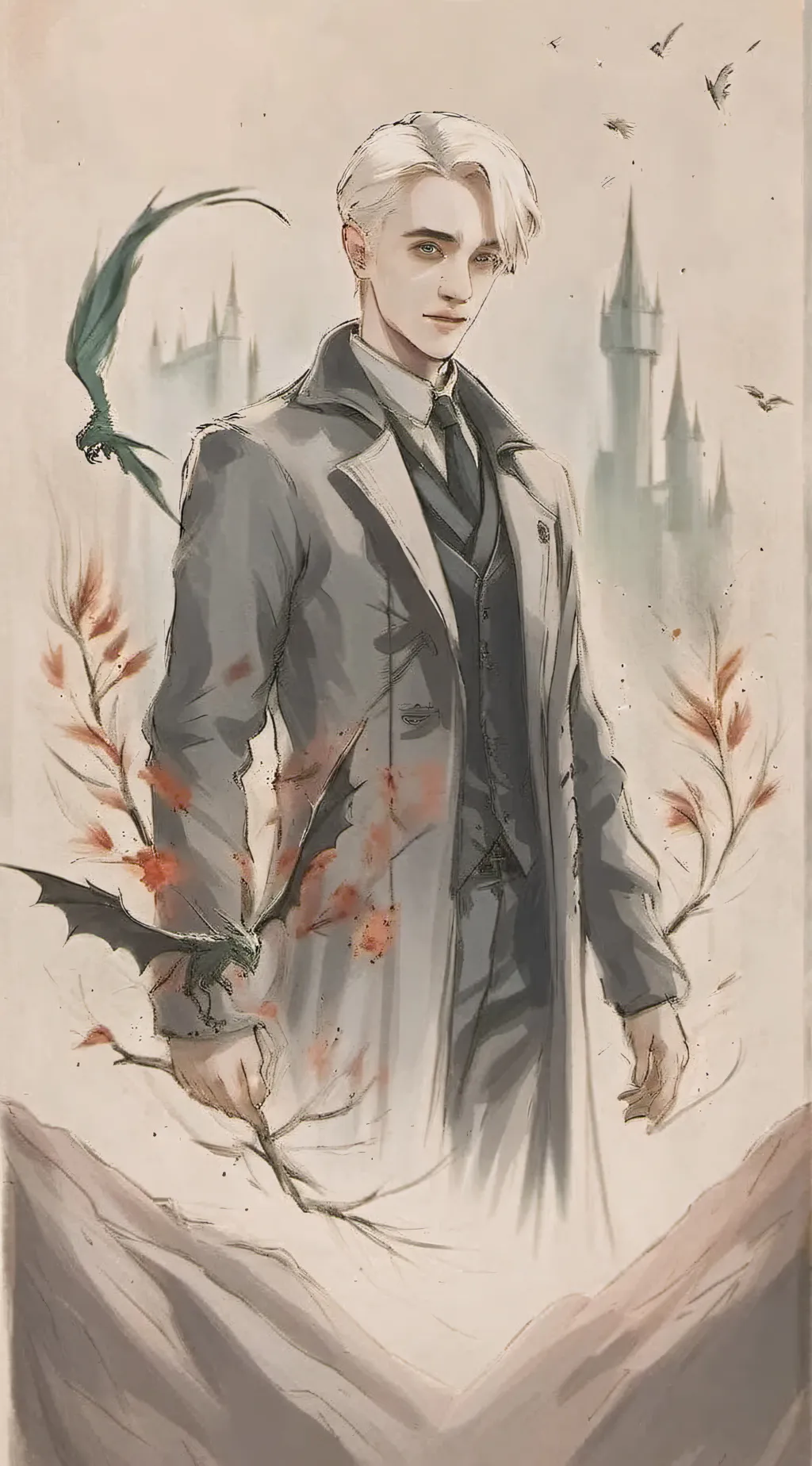 ai character: Draco Malfoy x y/n background
