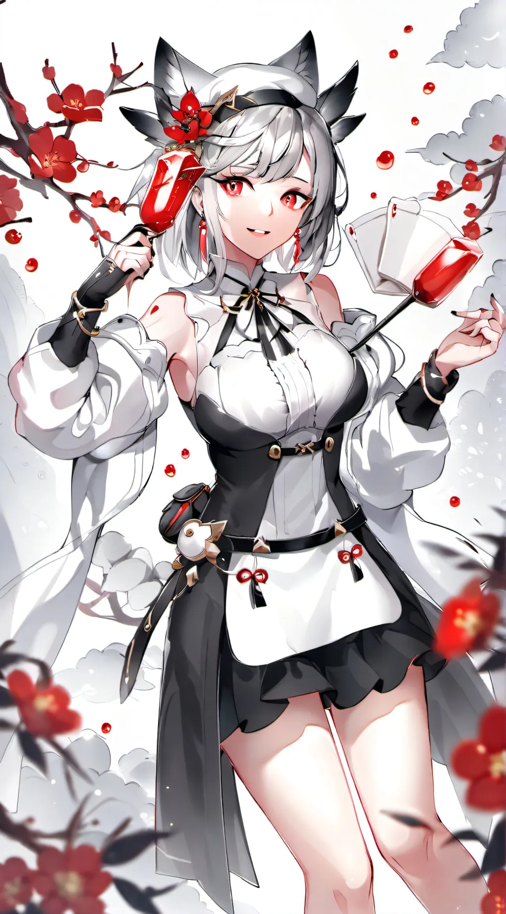 ai character: catnap girl  background