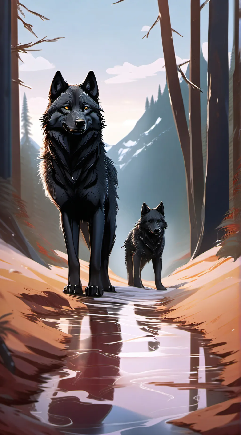 ai character: Wolf pup background